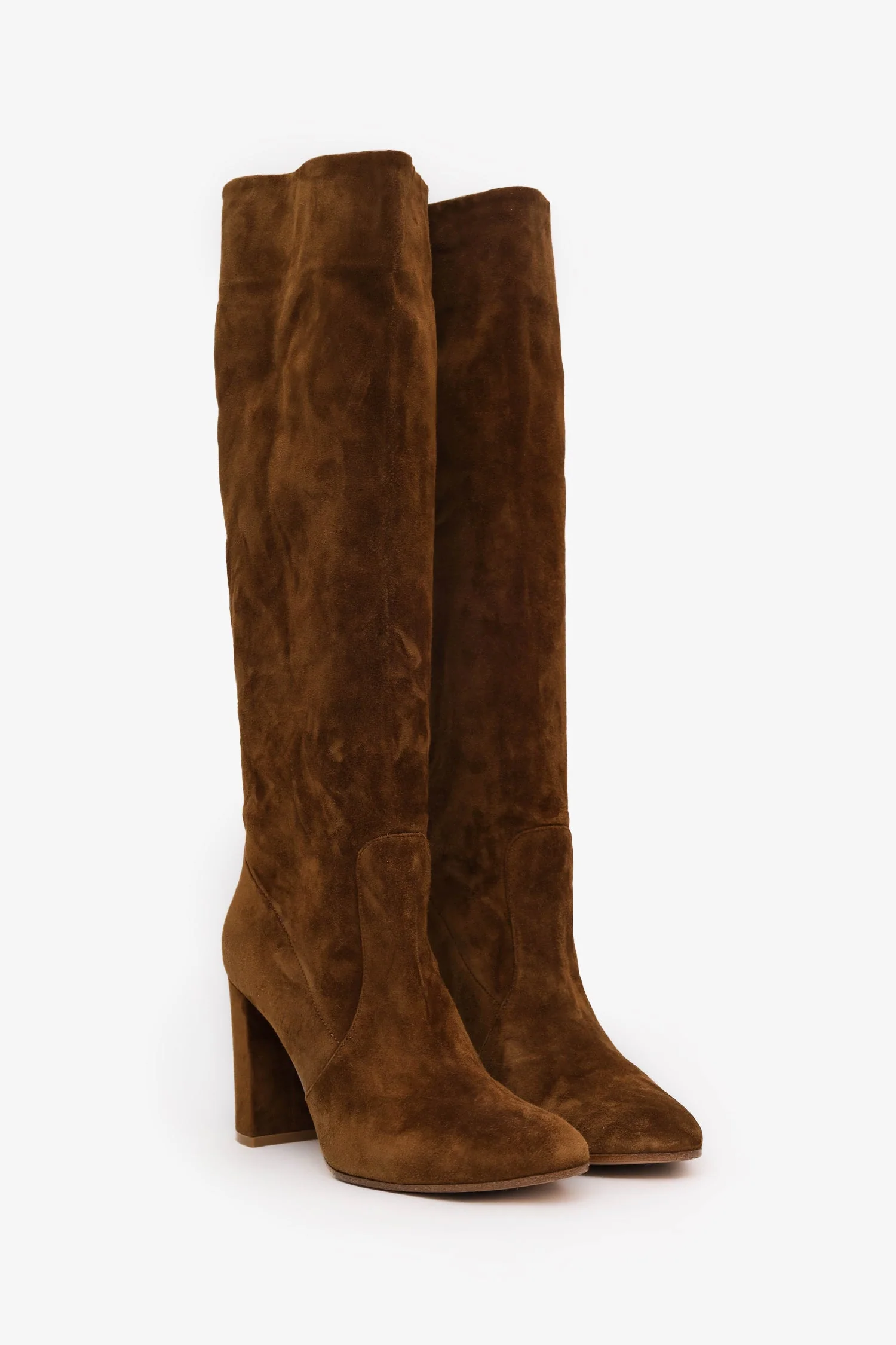 Gianvito Rossi Brown Suede Knee High Boots Size 39 - Image 2