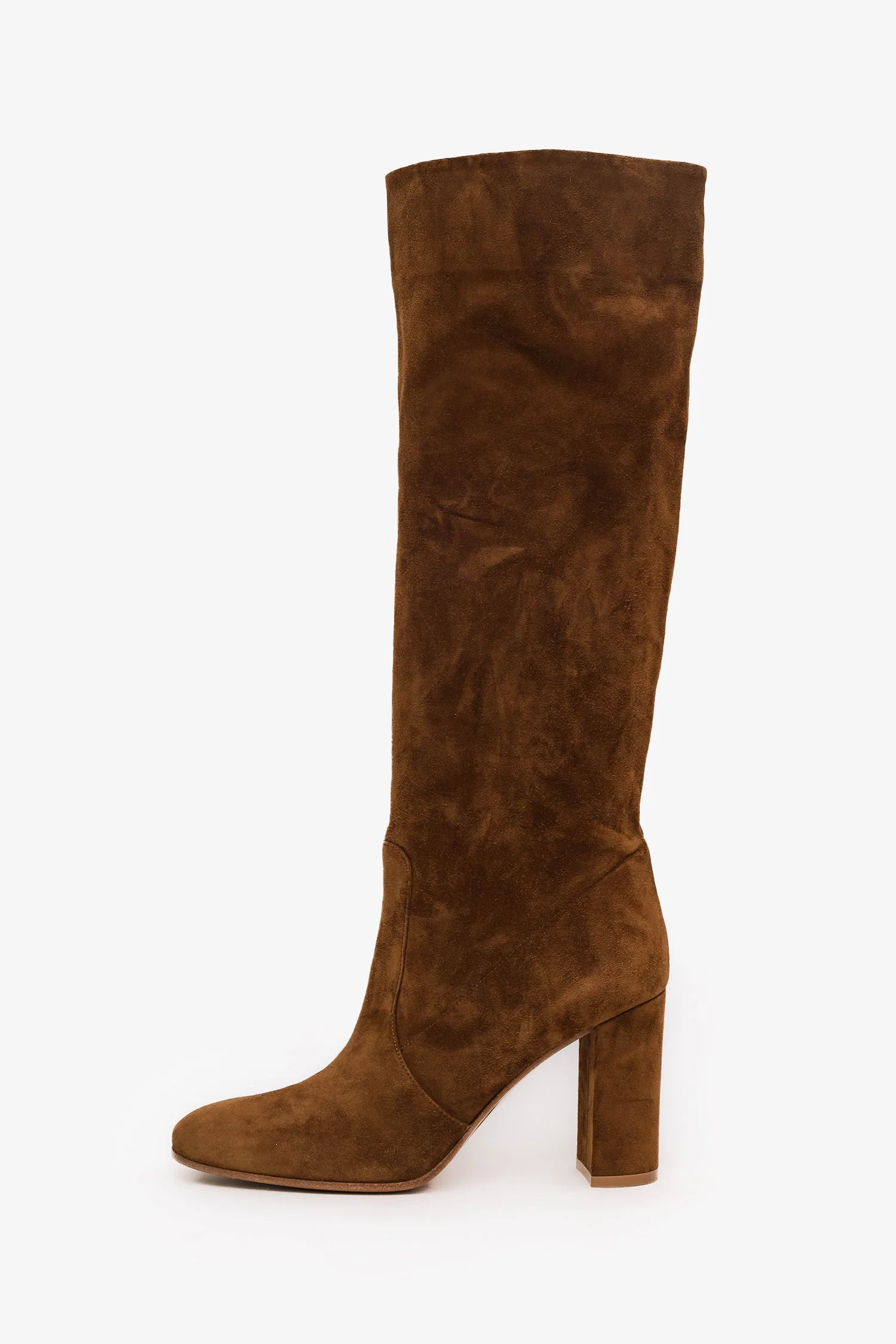 Gianvito Rossi Brown Suede Knee High Boots Size 39 - Image 4