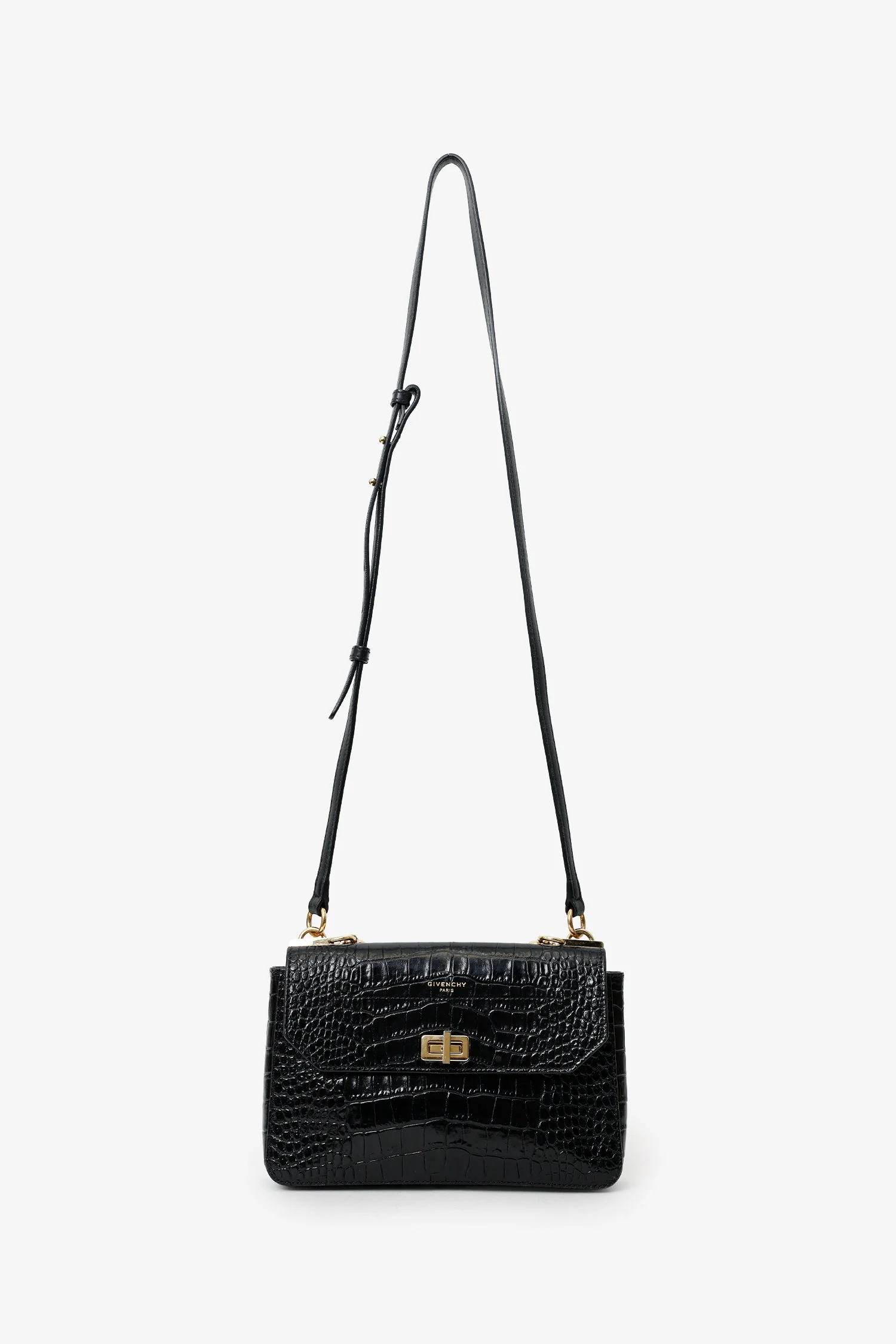 Givenchy Black Croc Embossed Crossbody - Image 6