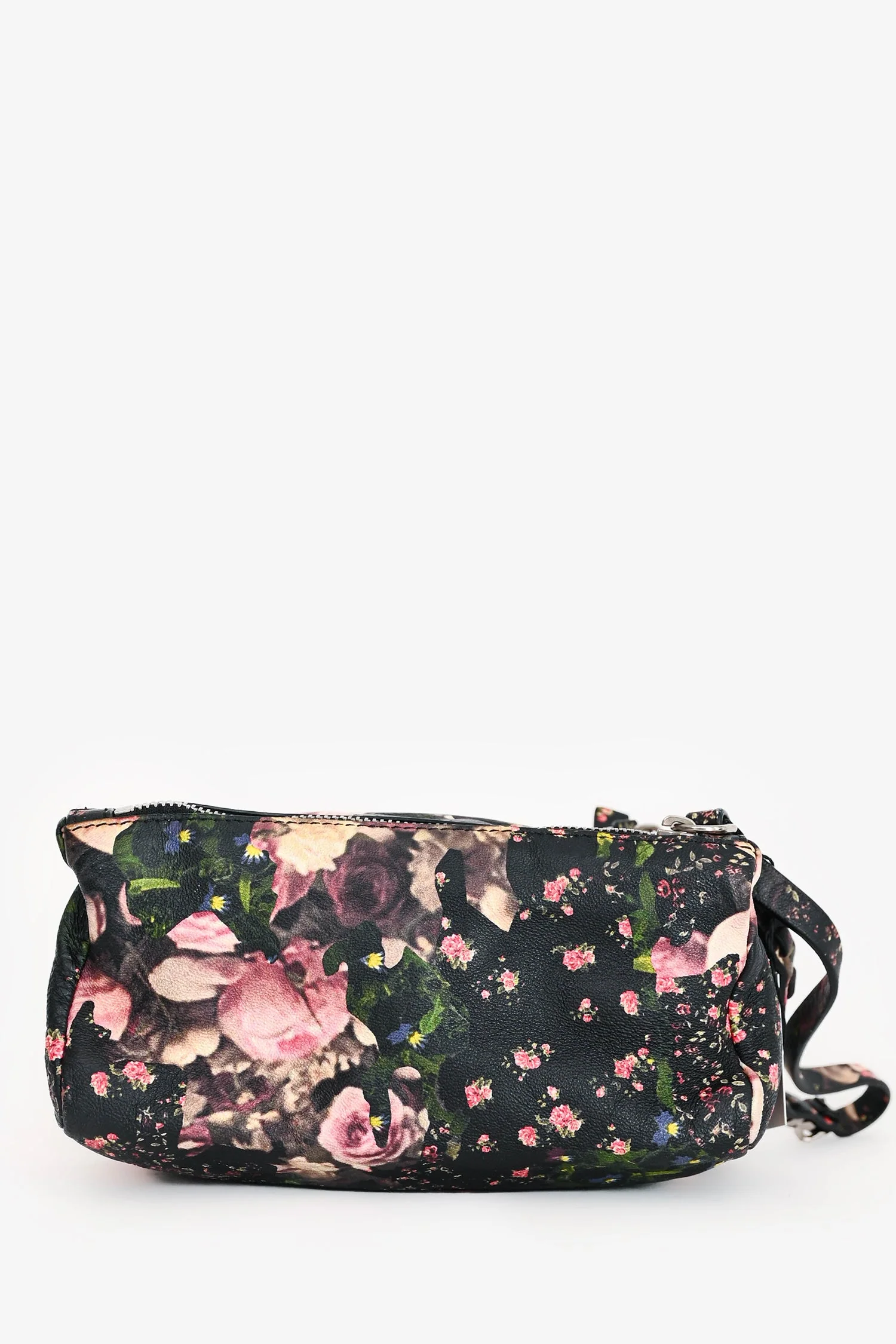 Givenchy Black Floral Leather Pandora Wristlet Pouch - Image 2