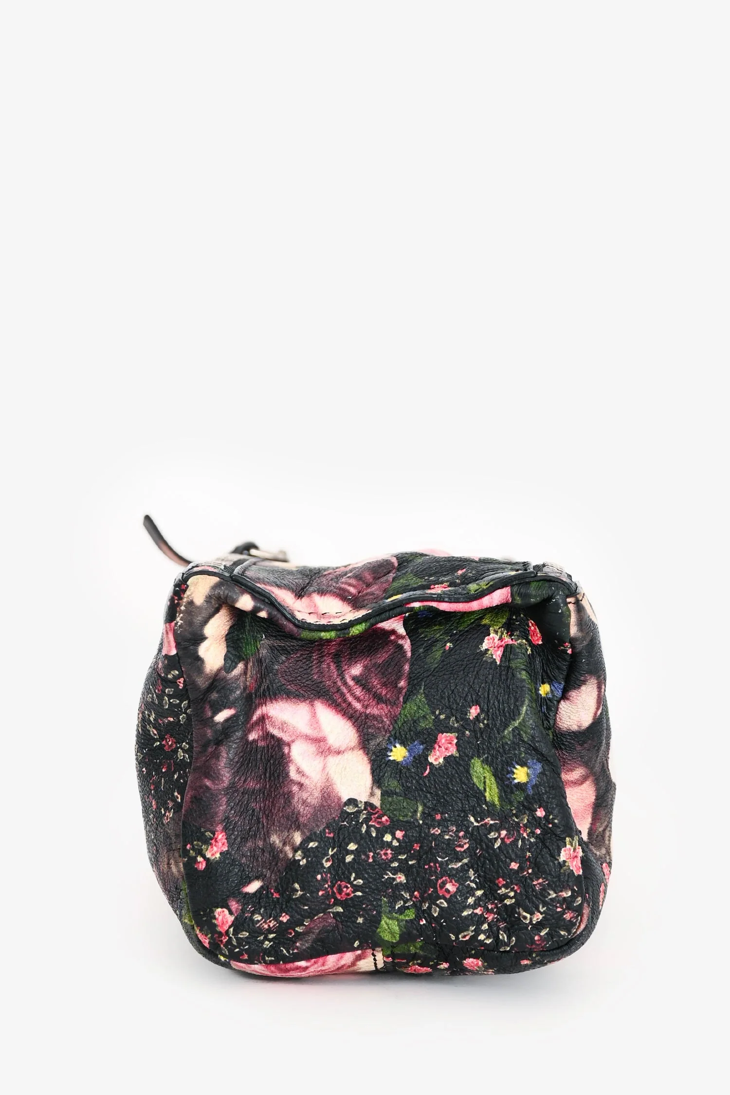 Givenchy Black Floral Leather Pandora Wristlet Pouch - Image 3