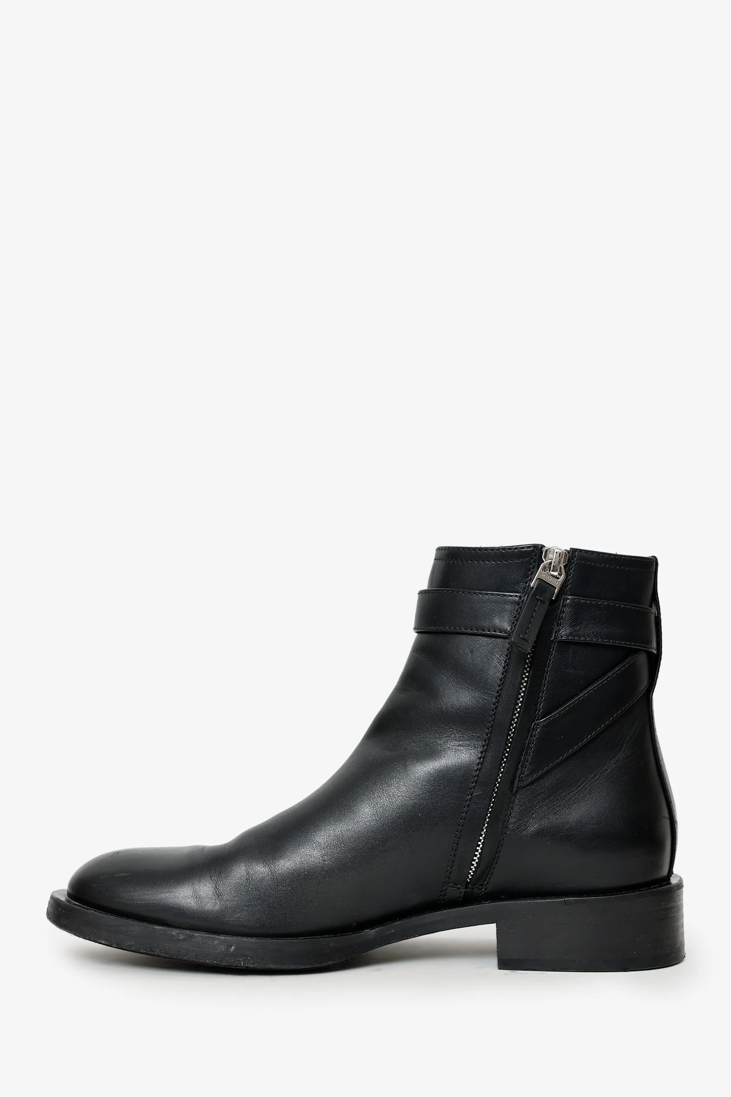 Givenchy Black Leather Lock Ankle Boots Size 38 - Image 5