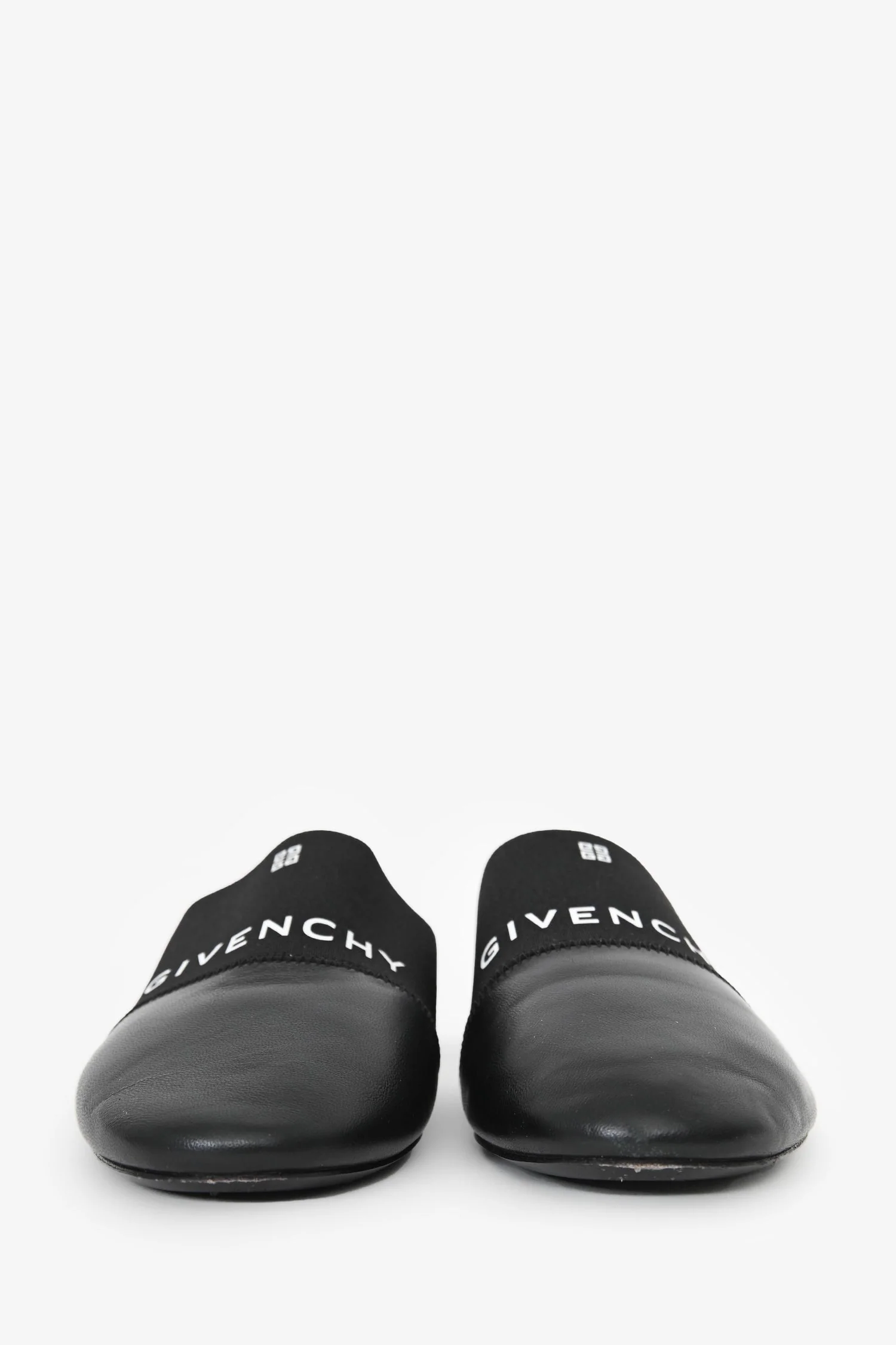 Givenchy Black Leather Signature Logo Sandals Size 39 - Image 3