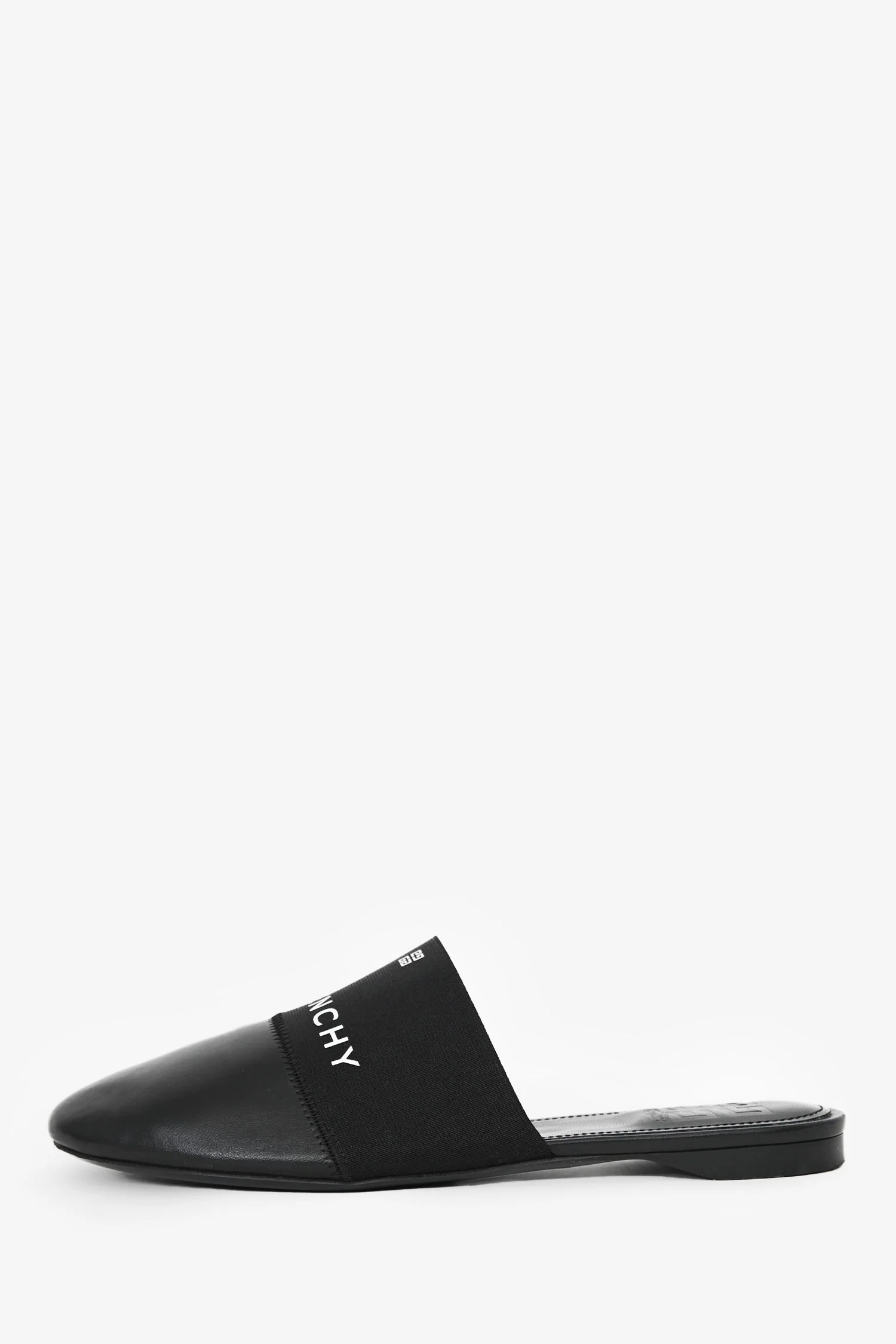 Givenchy Black Leather Signature Logo Sandals Size 39 - Image 4