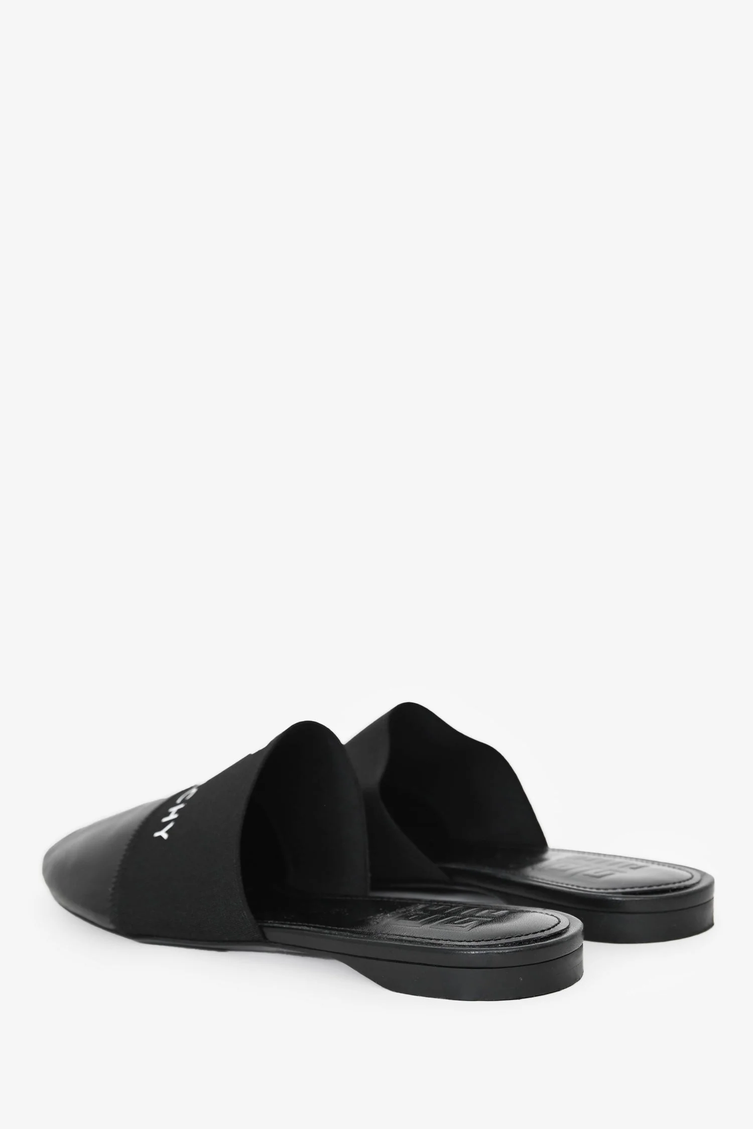 Givenchy Black Leather Signature Logo Sandals Size 39 - Image 5