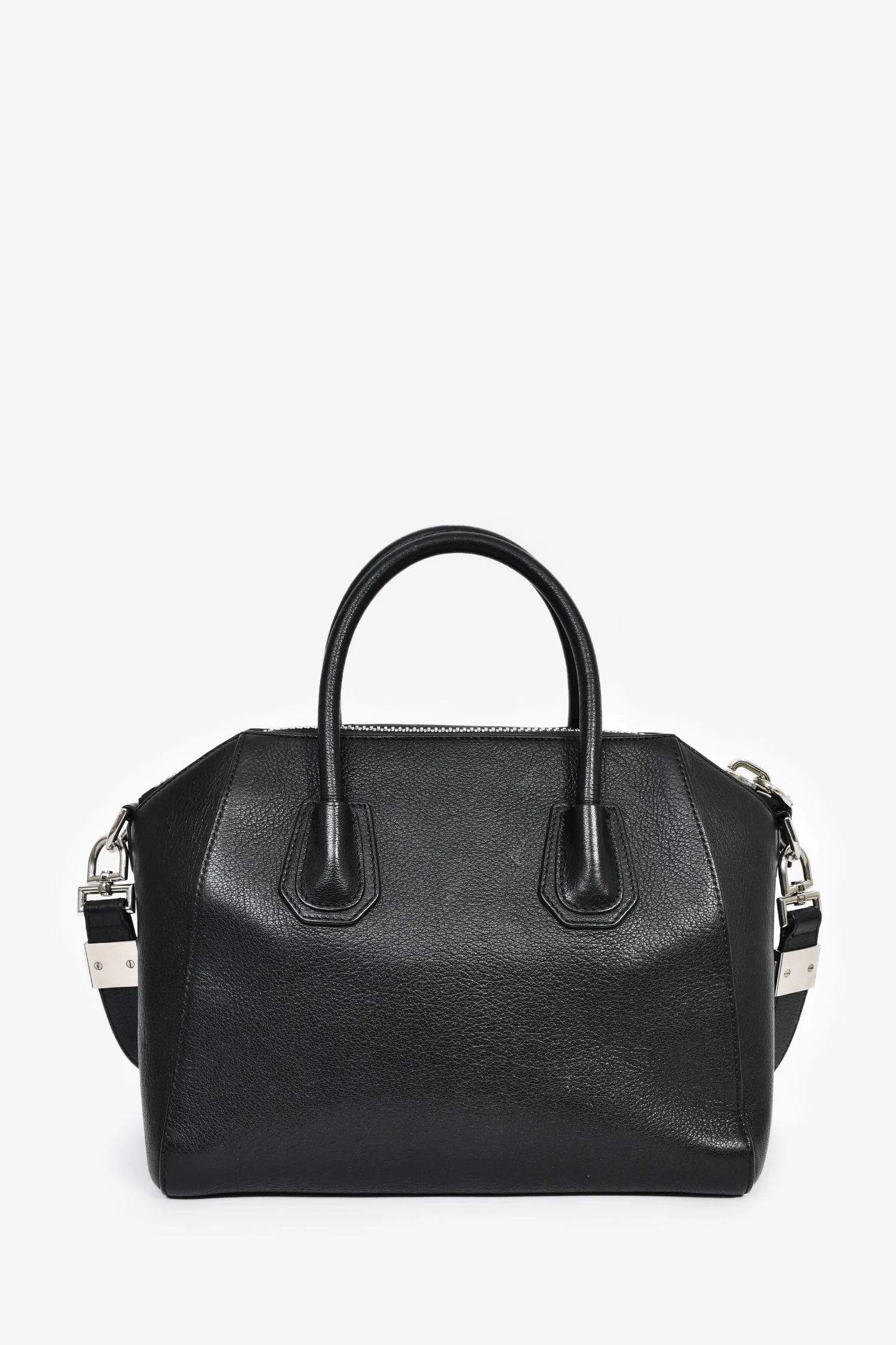 Givenchy Black Leather Small Antigona Bag with Strap - Image 2