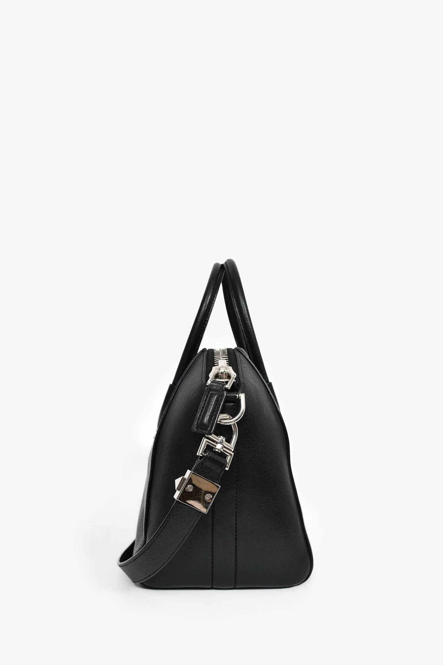 Givenchy Black Leather Small Antigona Bag with Strap - Image 3
