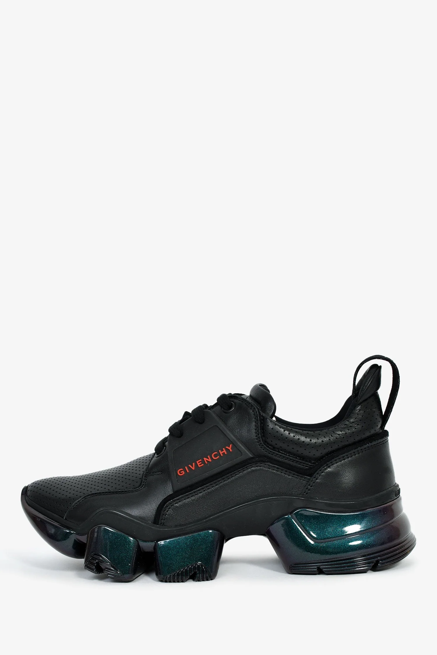 Givenchy Black/Purple Leather Perforated 'Jaw' Sneakers Size 40 Mens - Image 5