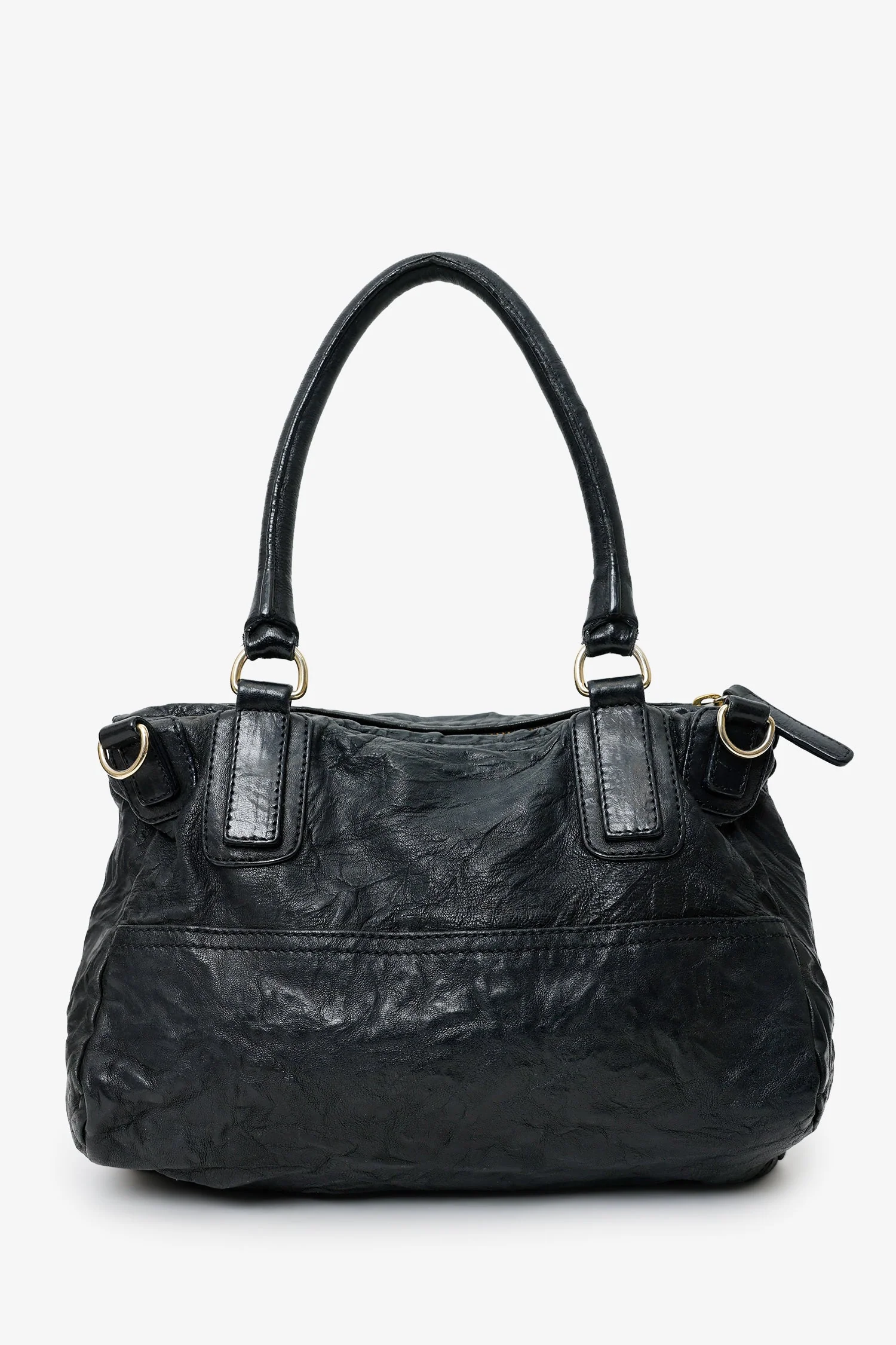 Givenchy Black Wrinkled Sheepskin Leather Medium Pandora Bag - Image 2