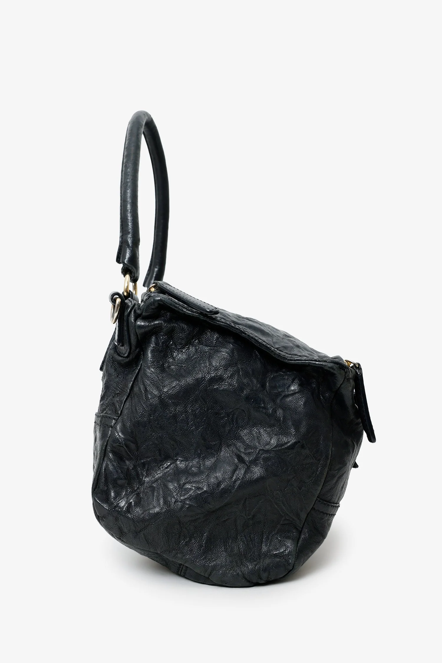 Givenchy Black Wrinkled Sheepskin Leather Medium Pandora Bag - Image 3