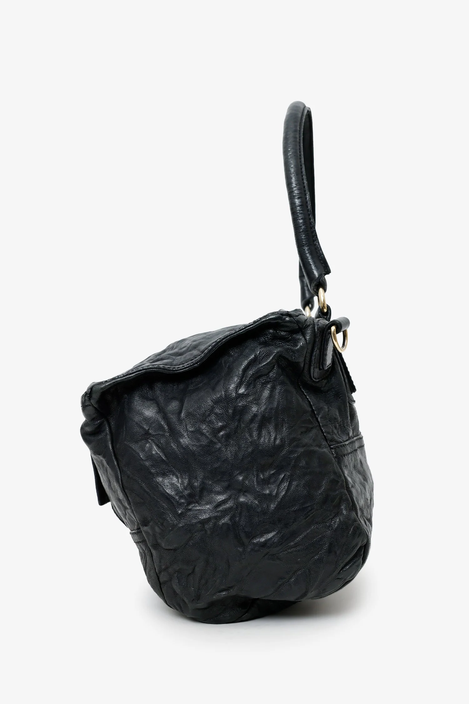 Givenchy Black Wrinkled Sheepskin Leather Medium Pandora Bag - Image 4