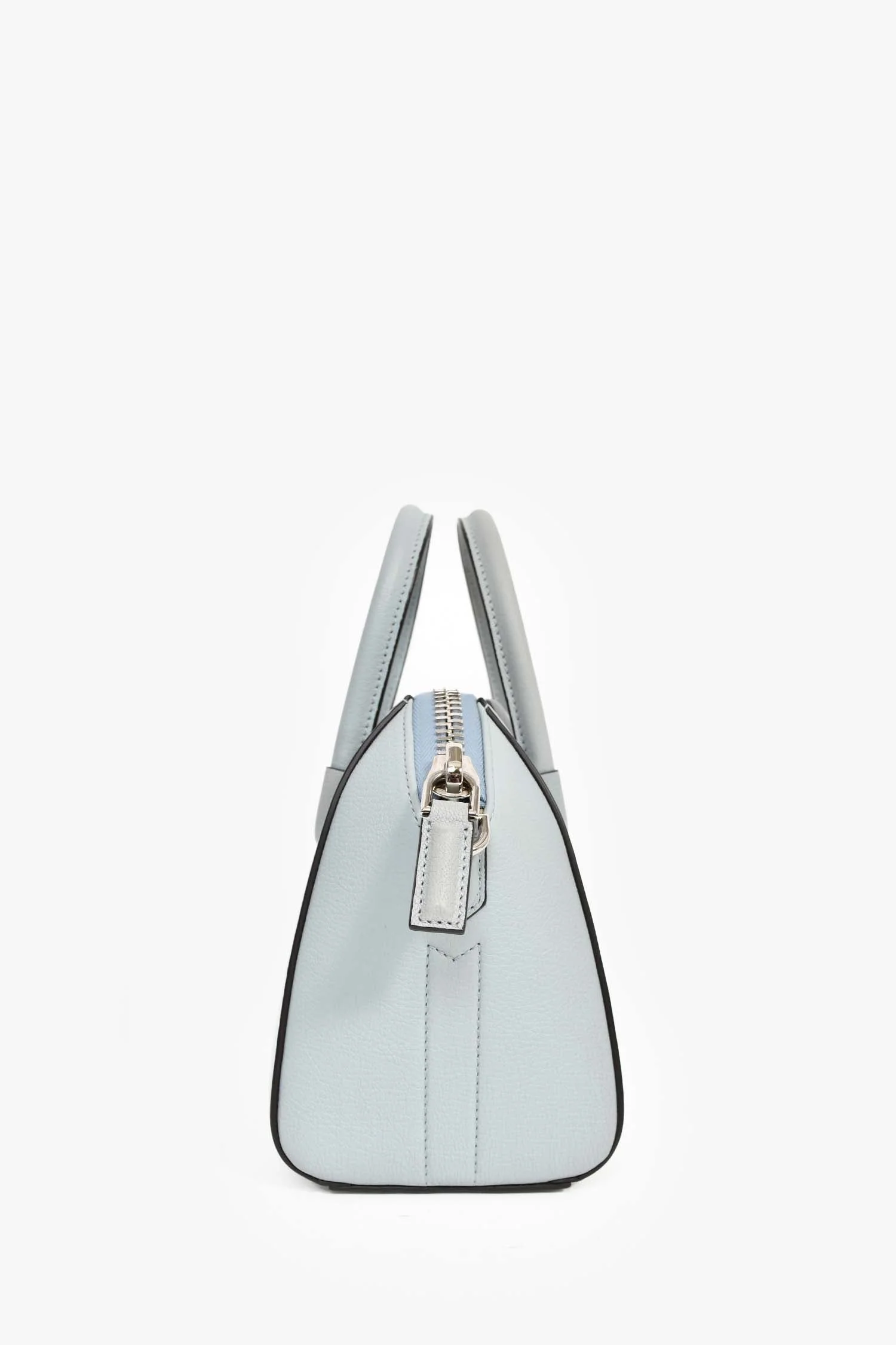 Givenchy Light Blue Leather Mini Antigona Bag With Strap - Image 2