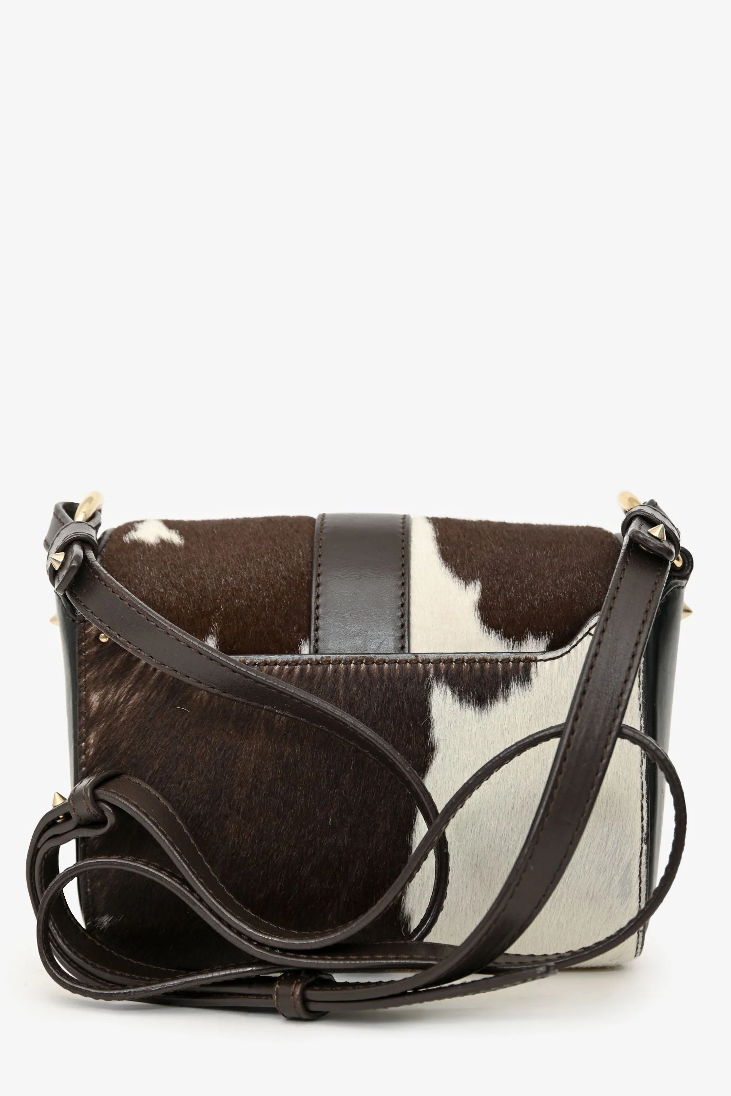Givenchy White/Brown Pony Hair Obsedia Small Crossbody Bag - Image 2