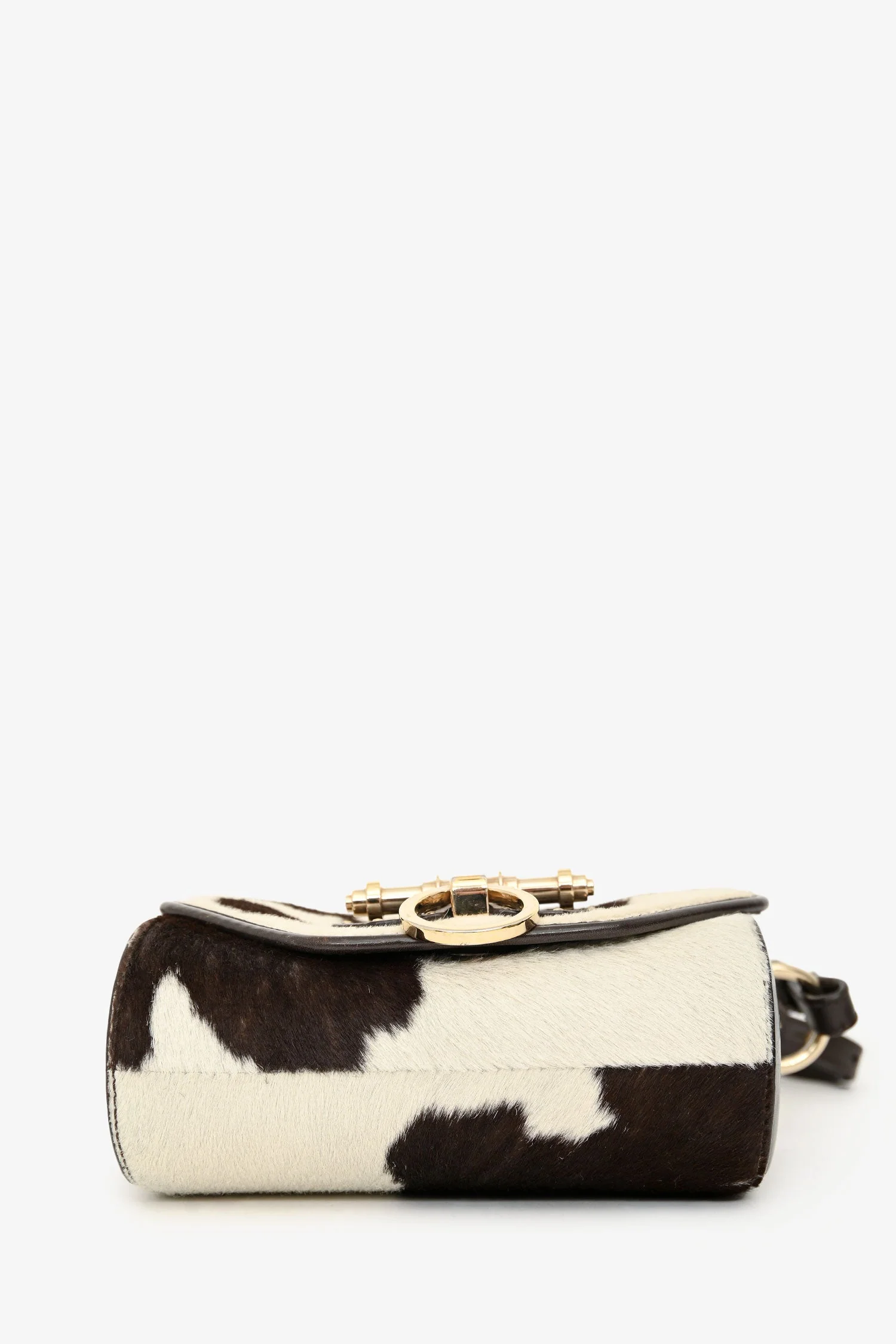 Givenchy White/Brown Pony Hair Obsedia Small Crossbody Bag - Image 5