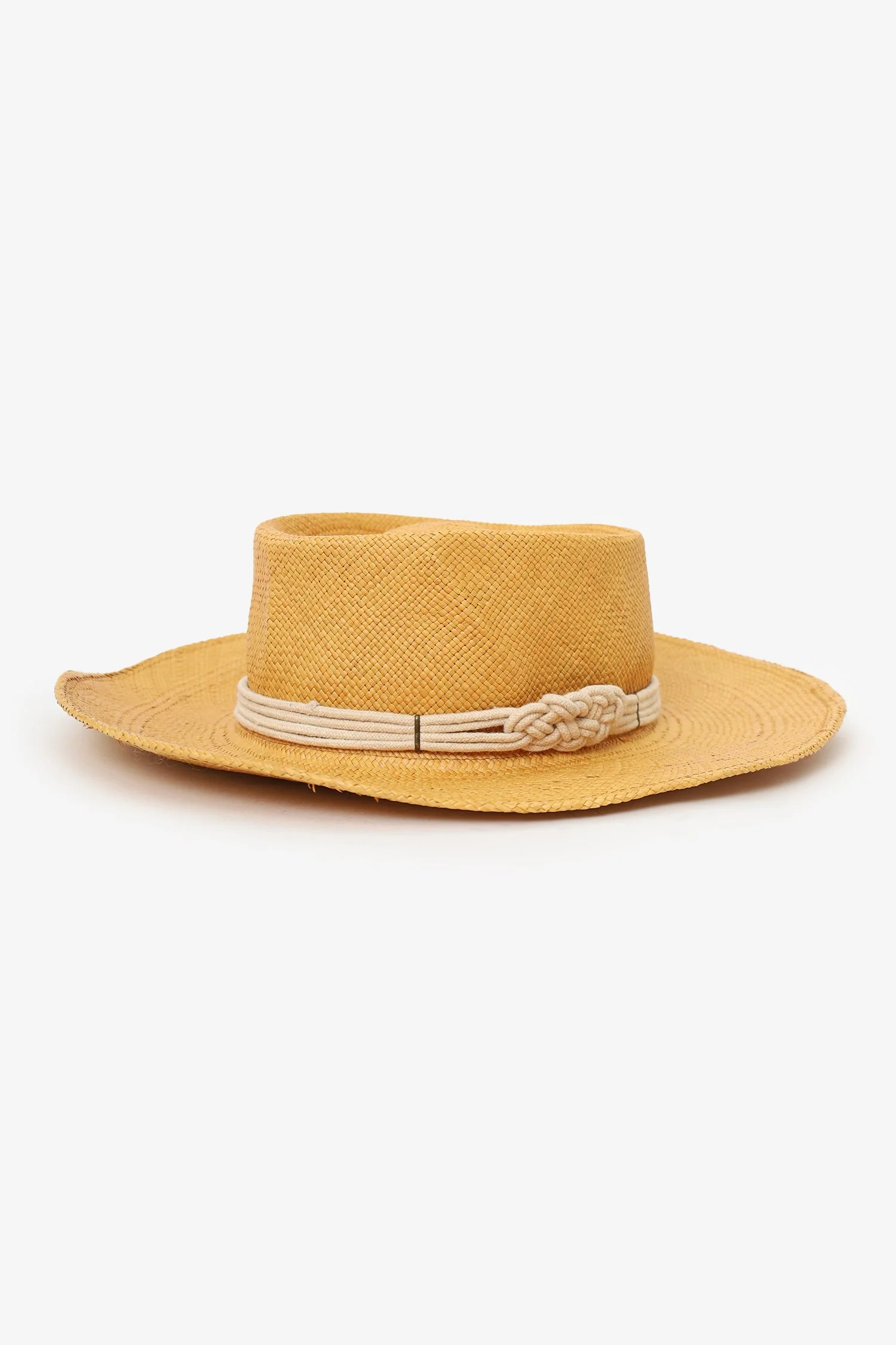 Gladys Tamez Brown Straw Boater Hat Size XS - Image 2