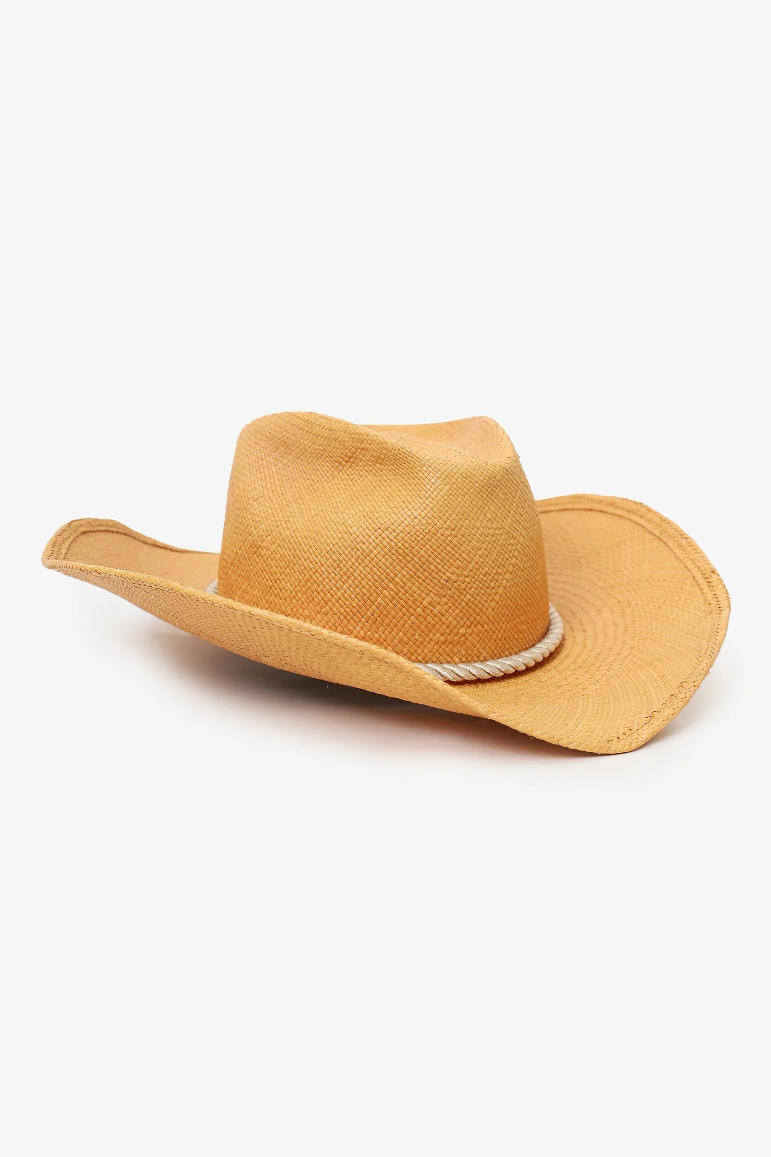 Gladys Tamez Brown Straw Cowboy Hat Size XS - Image 2
