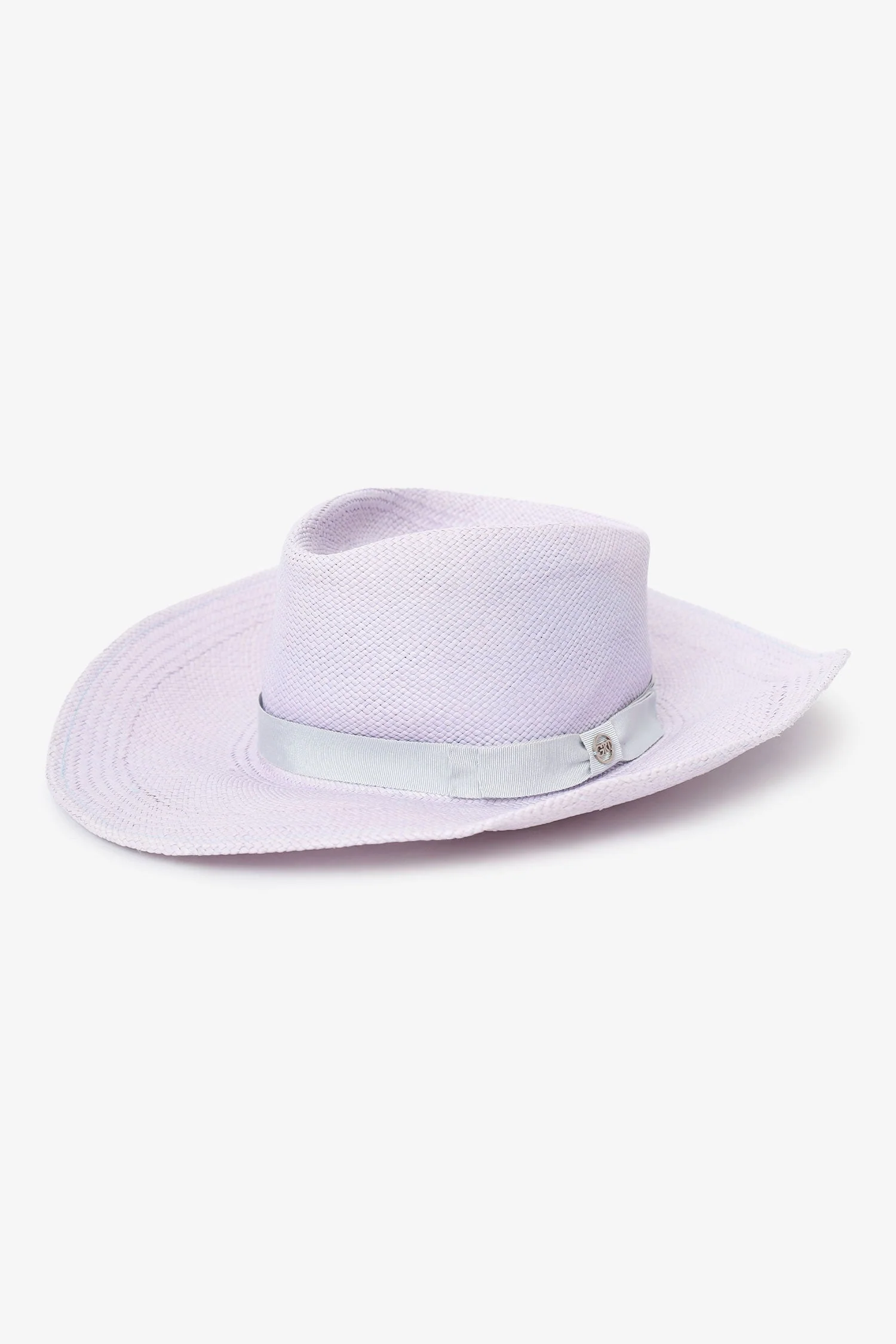 Gladys Tamez Lilac Straw Cowboy Hat Size S - Image 2
