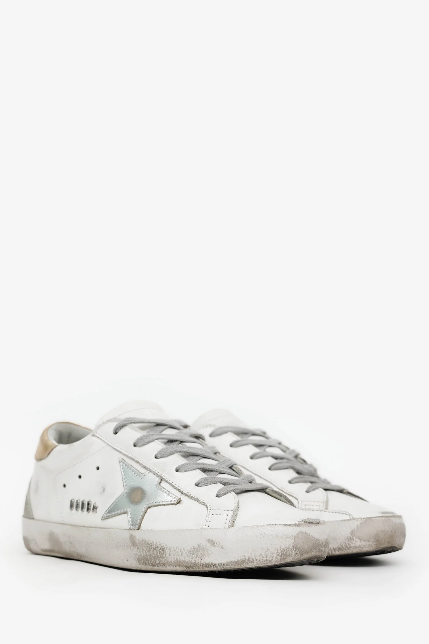 Golden Goose White/Gold Super Star Classic Sneakers Size 36 - Image 2