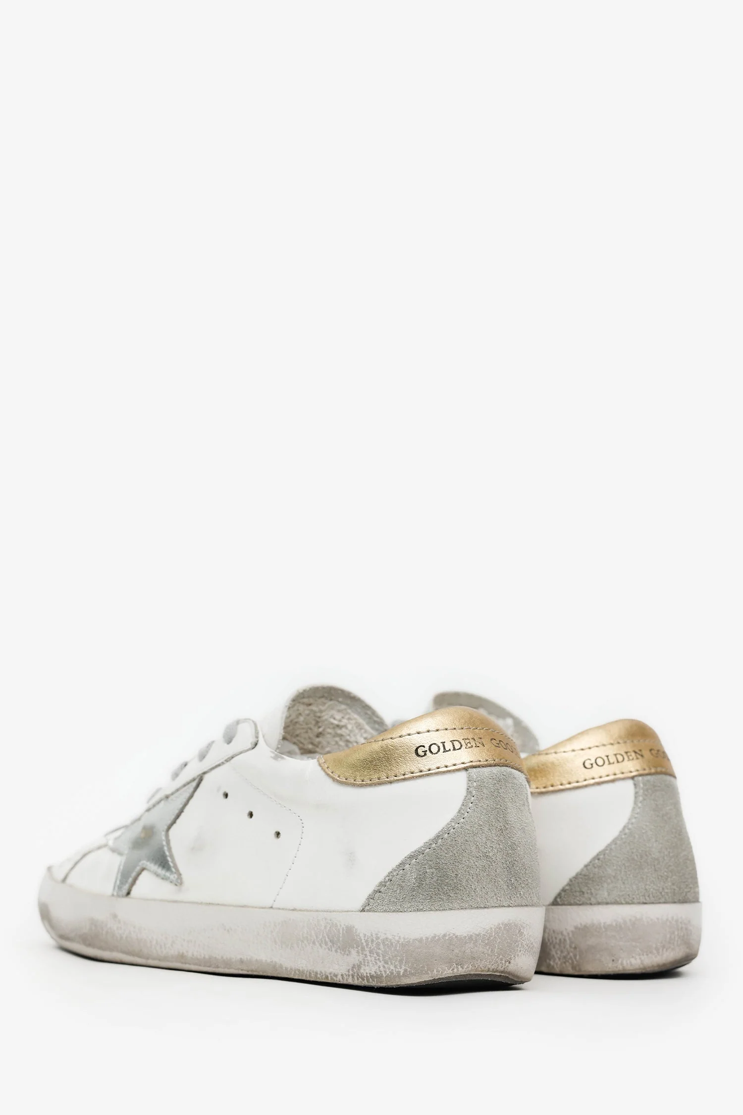 Golden Goose White/Gold Super Star Classic Sneakers Size 36 - Image 4