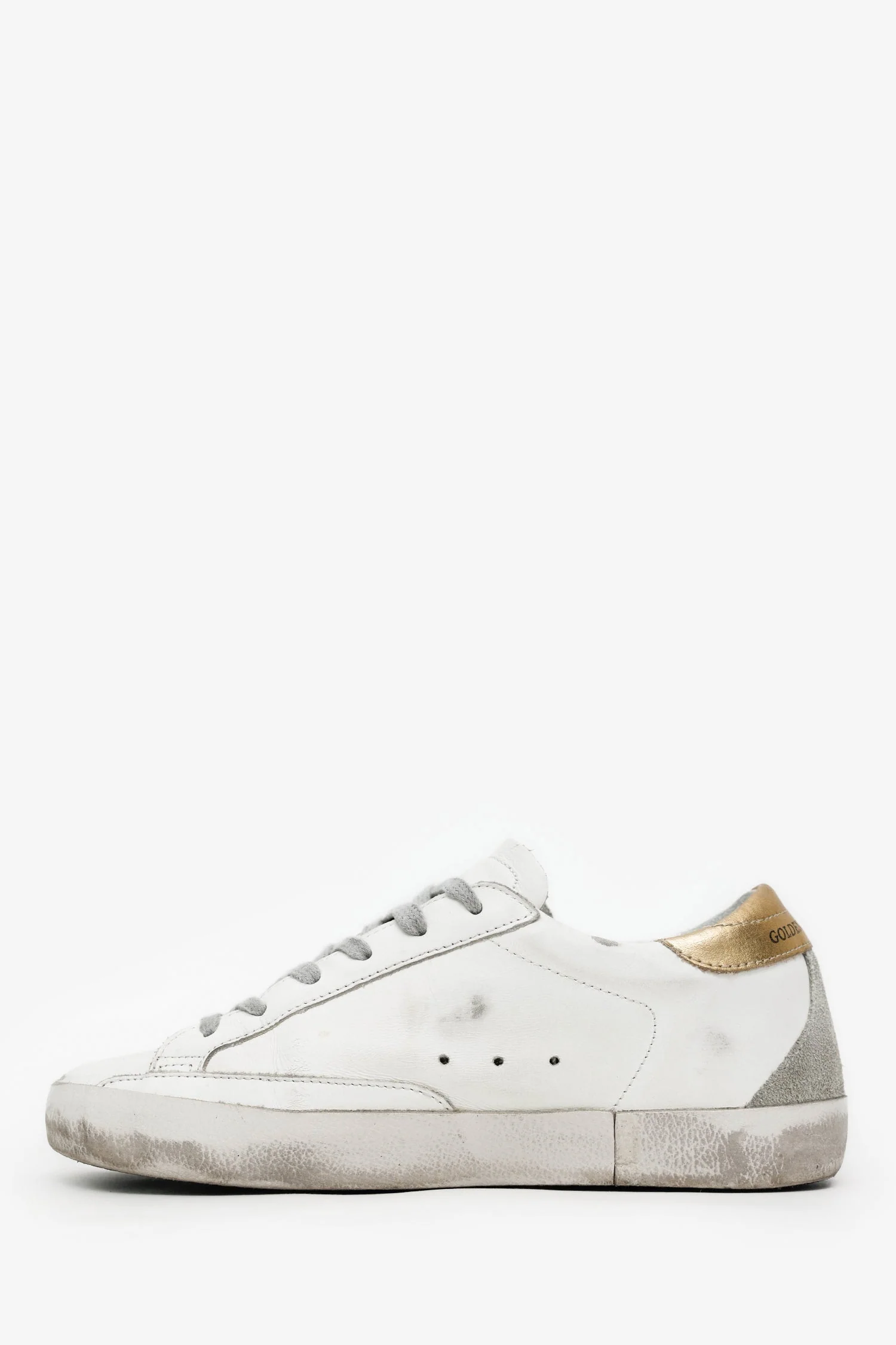 Golden Goose White/Gold Super Star Classic Sneakers Size 36 - Image 5