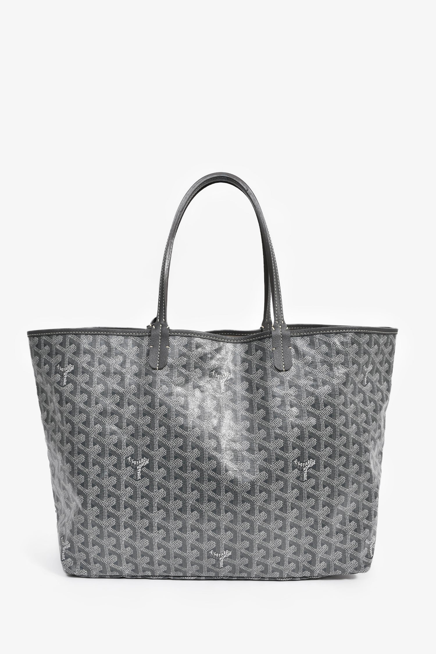 Goyard 2014 Grey Goyardine St. Louis PM Tote with Pouch - Image 2