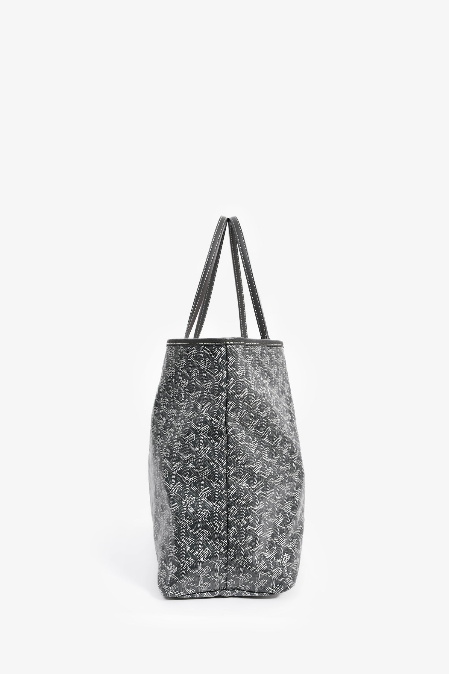 Goyard 2014 Grey Goyardine St. Louis PM Tote with Pouch - Image 3