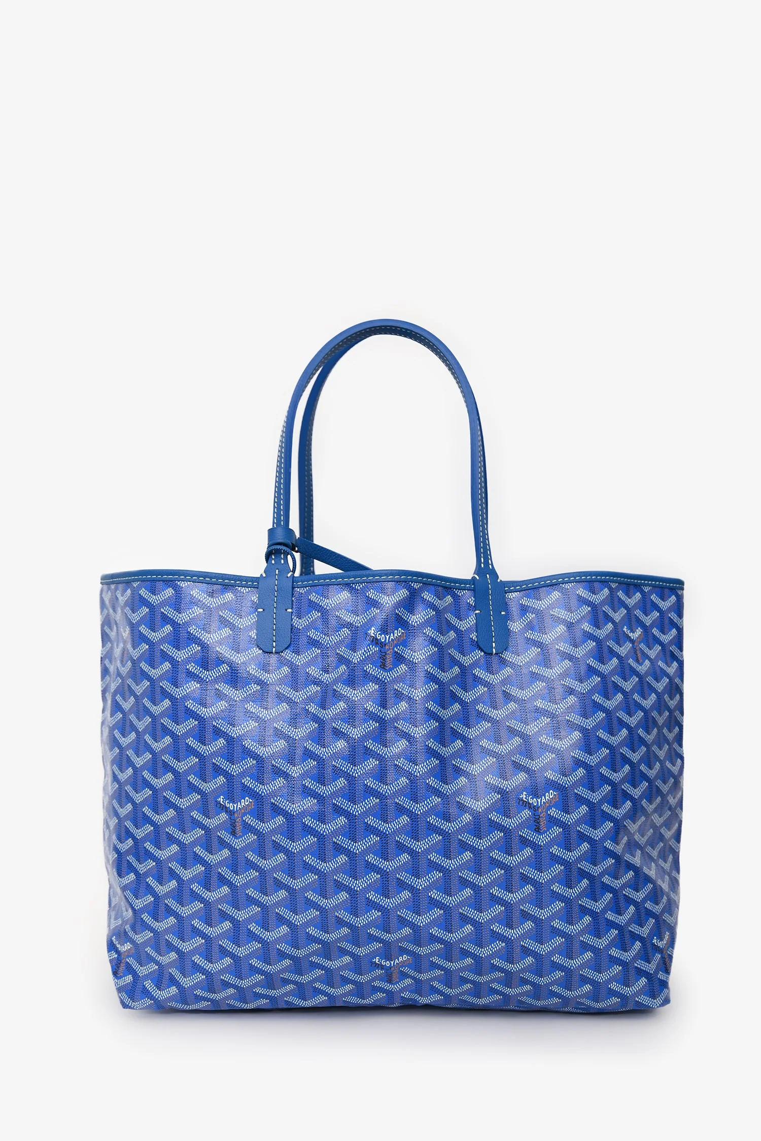 Goyard 2022 Blue Goyardine St. Louis PM Tote with Pouch - Image 2