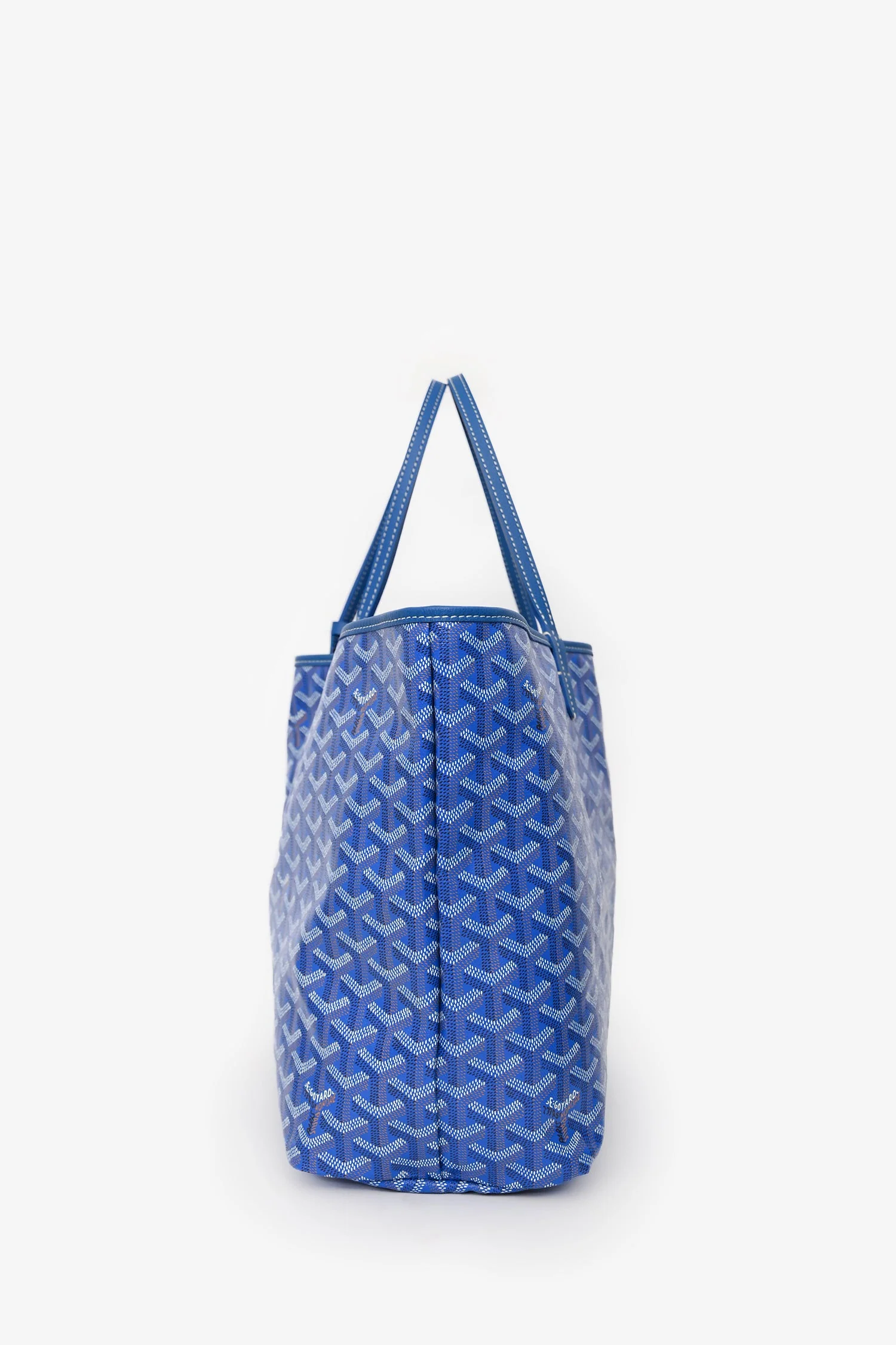 Goyard 2022 Blue Goyardine St. Louis PM Tote with Pouch - Image 3