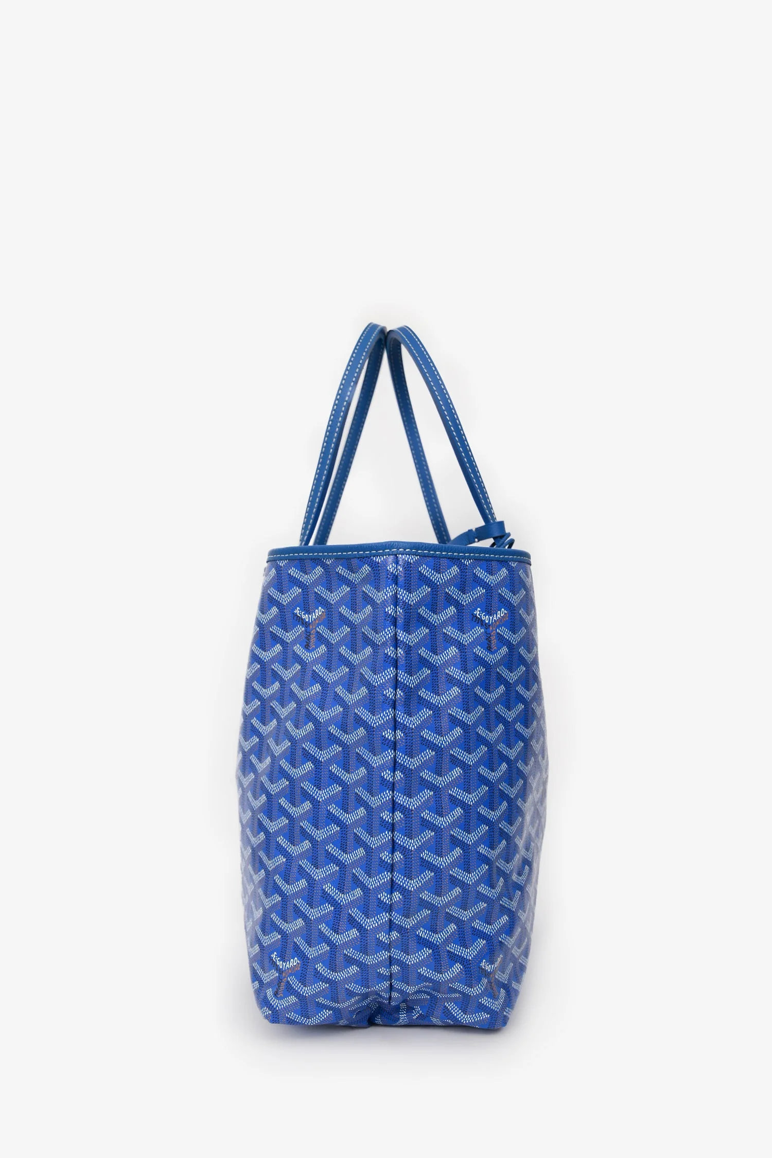Goyard 2022 Blue Goyardine St. Louis PM Tote with Pouch - Image 4