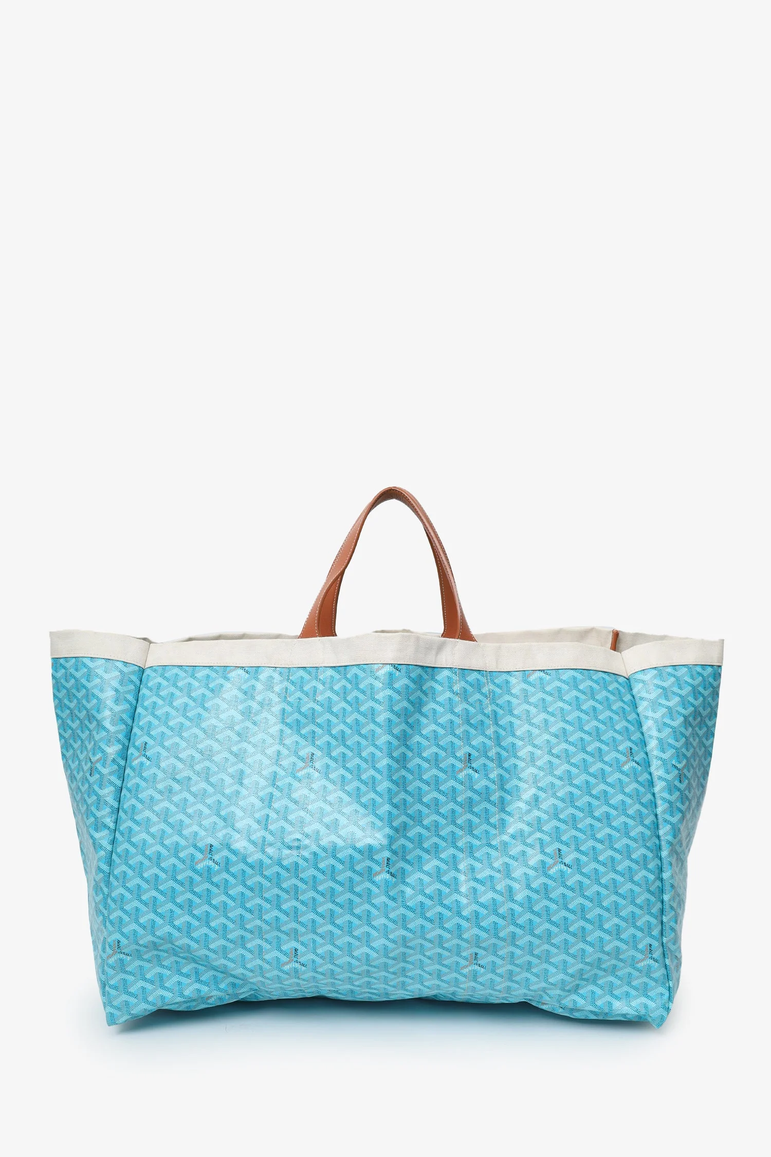 Goyard Blue/Brown Goyardine Mediterranee Saint Tropez Reversible Tote - Image 2