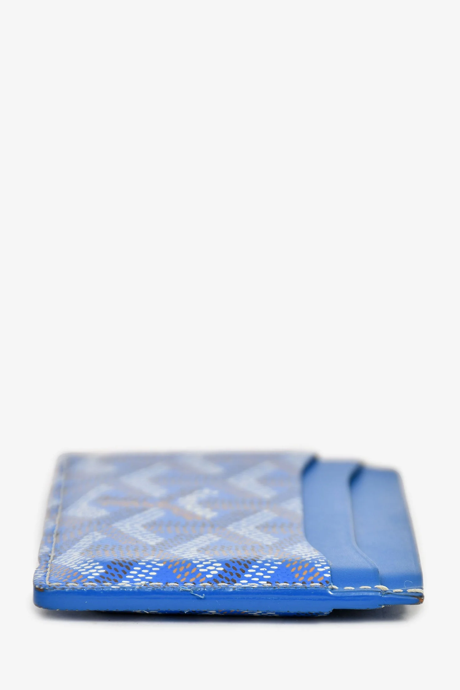 Goyard Blue Goyardine Leather 'Saint-Sulpice' Card Holder - Image 3