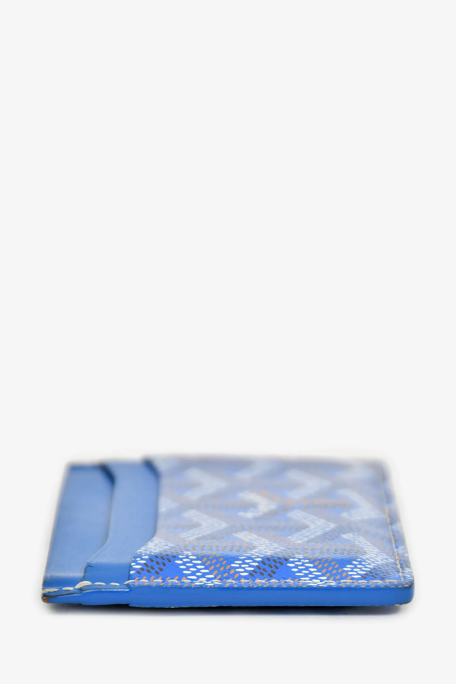 Goyard Blue Goyardine Leather 'Saint-Sulpice' Card Holder - Image 4