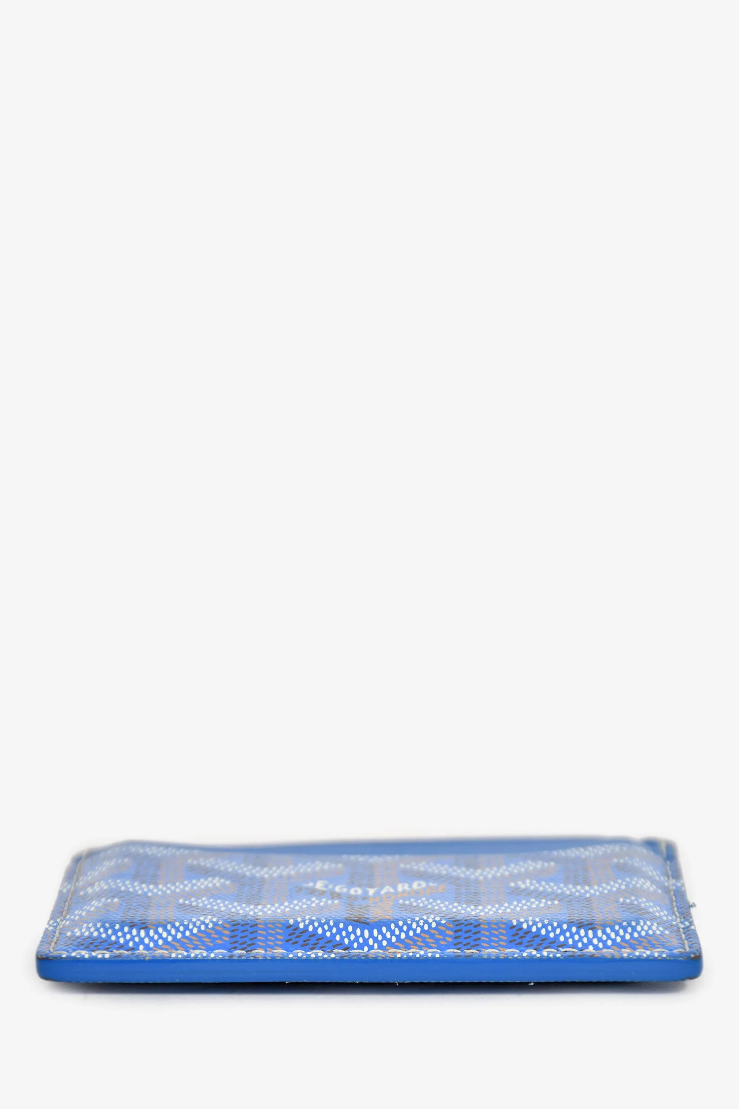 Goyard Blue Goyardine Leather 'Saint-Sulpice' Card Holder - Image 5