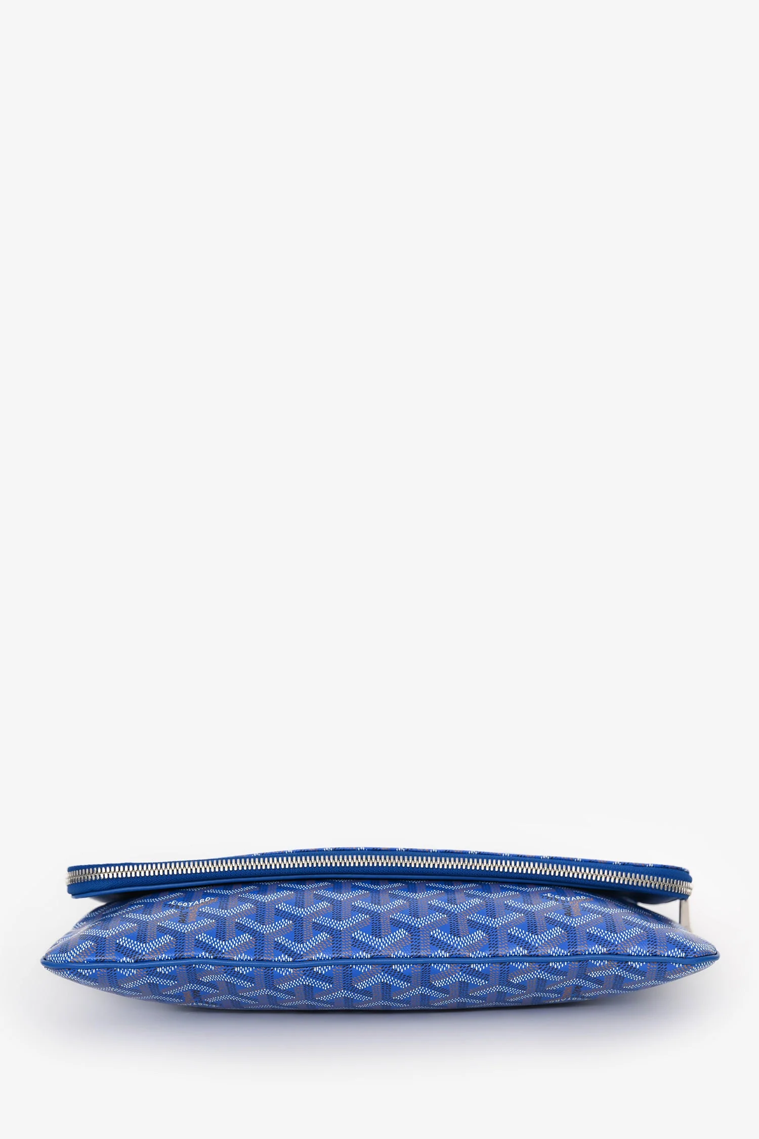 Goyard Blue Goyardine Leather 'Sainte Marie' GM Clutch - Image 5