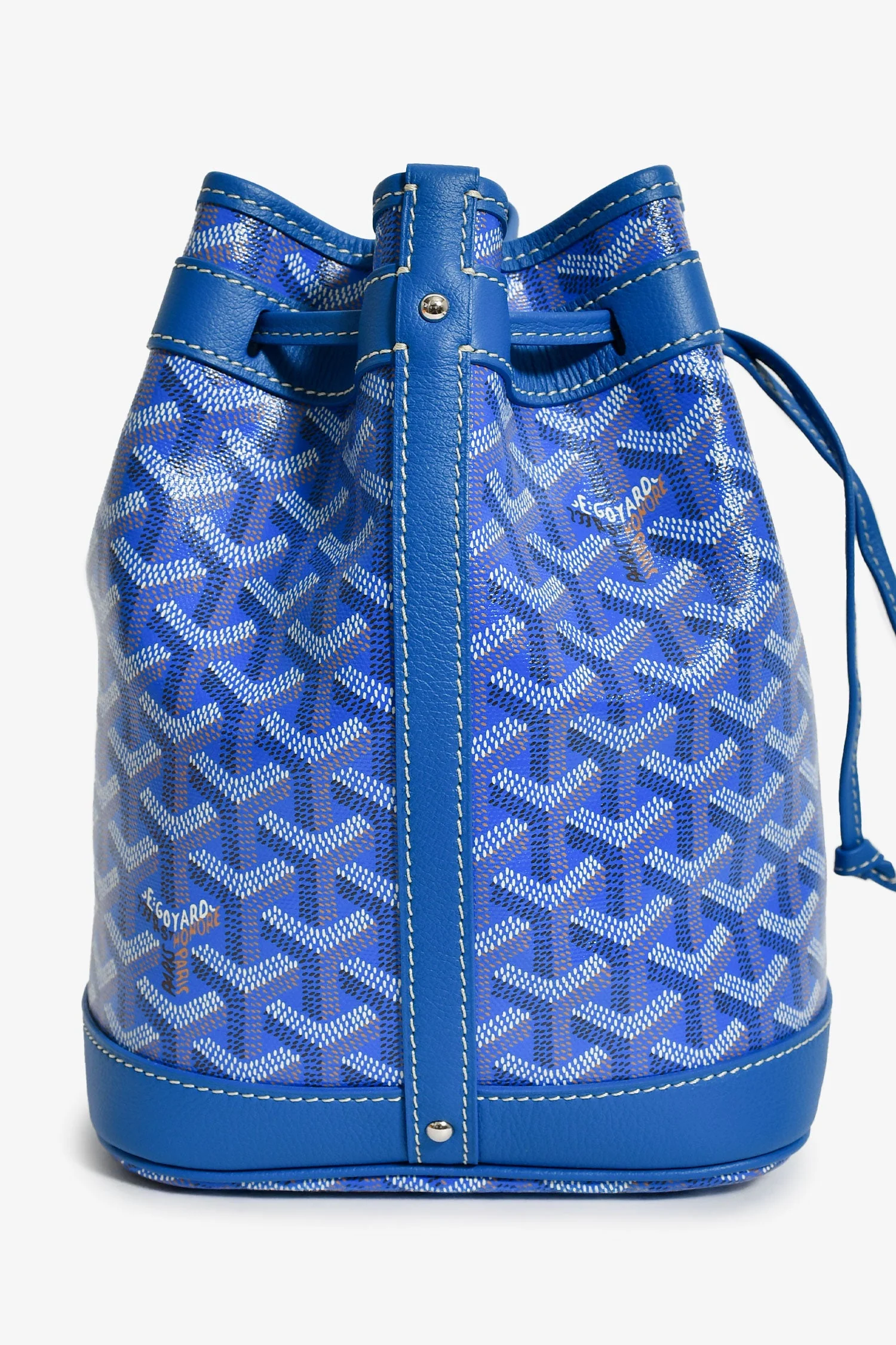 Goyard Blue Goyardine Petit Flot Bucket Bag - Image 3