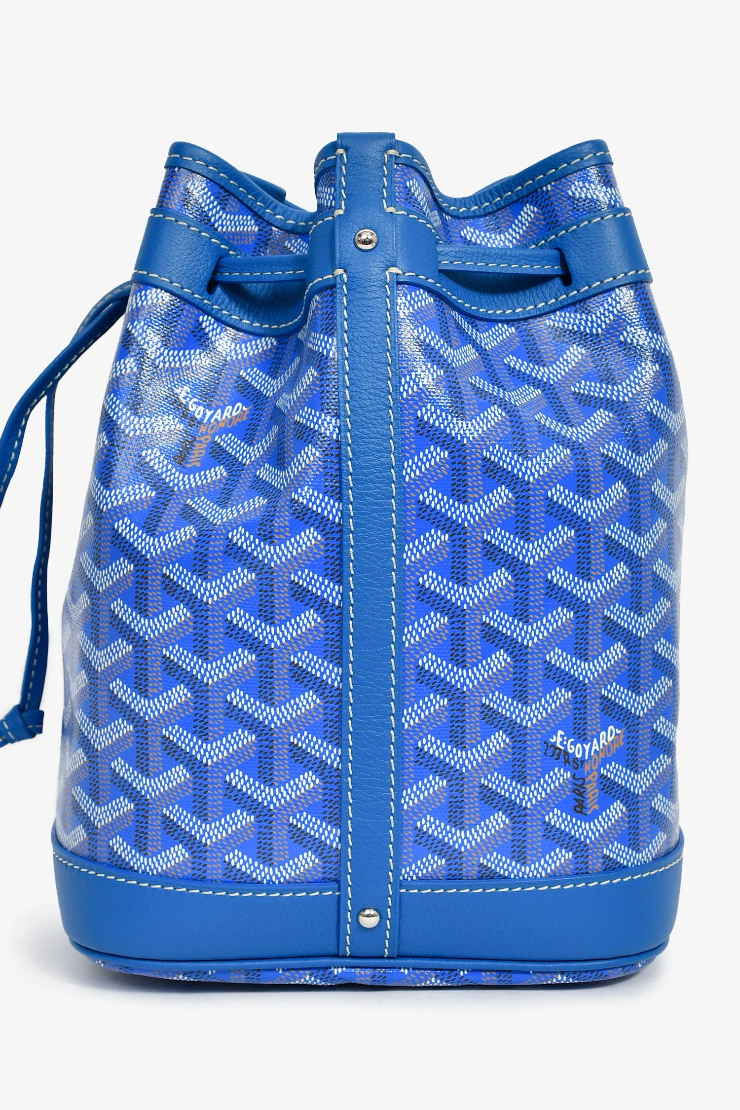 Goyard Blue Goyardine Petit Flot Bucket Bag - Image 4