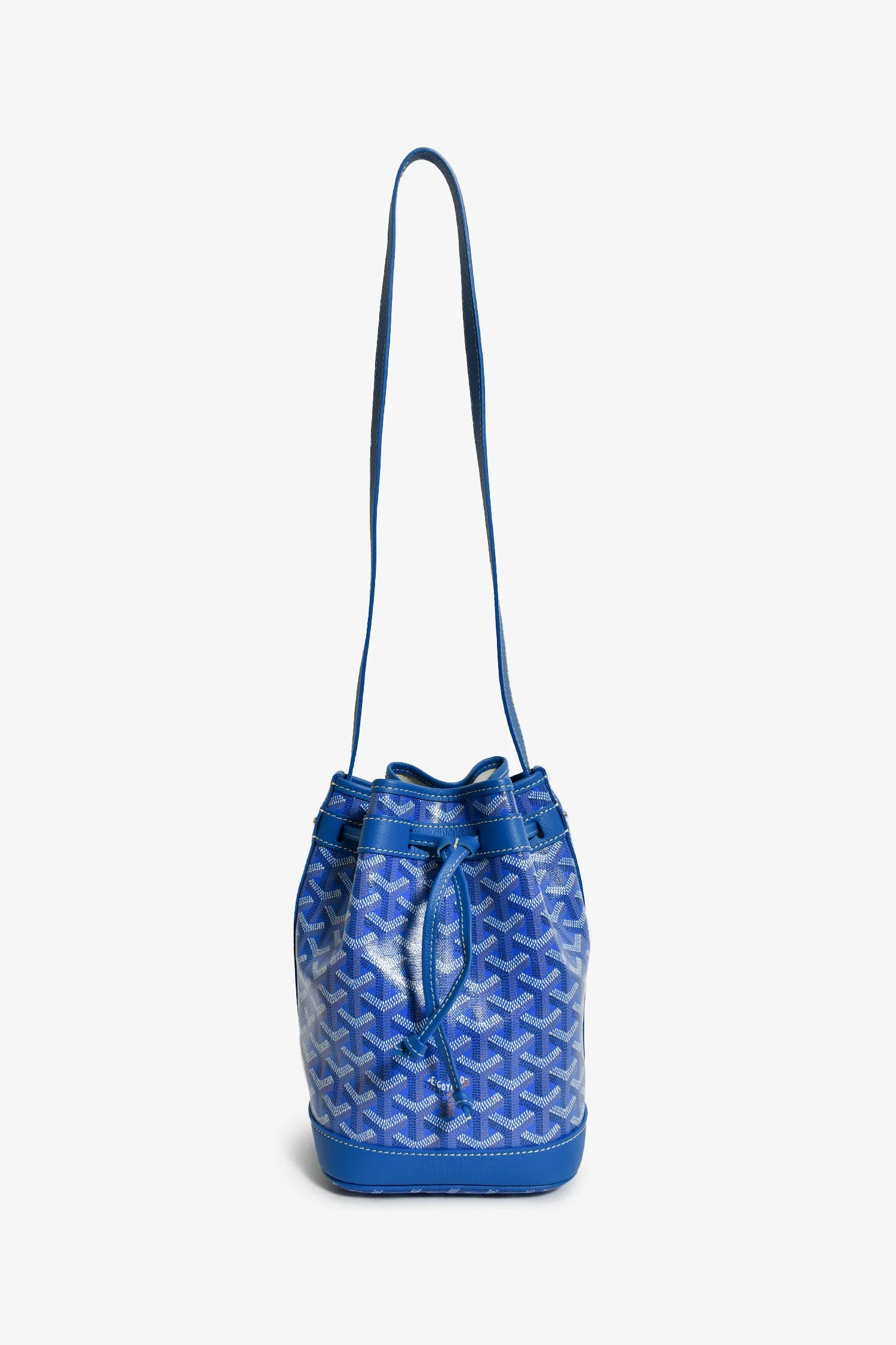Goyard Blue Goyardine Petit Flot Bucket Bag - Image 7
