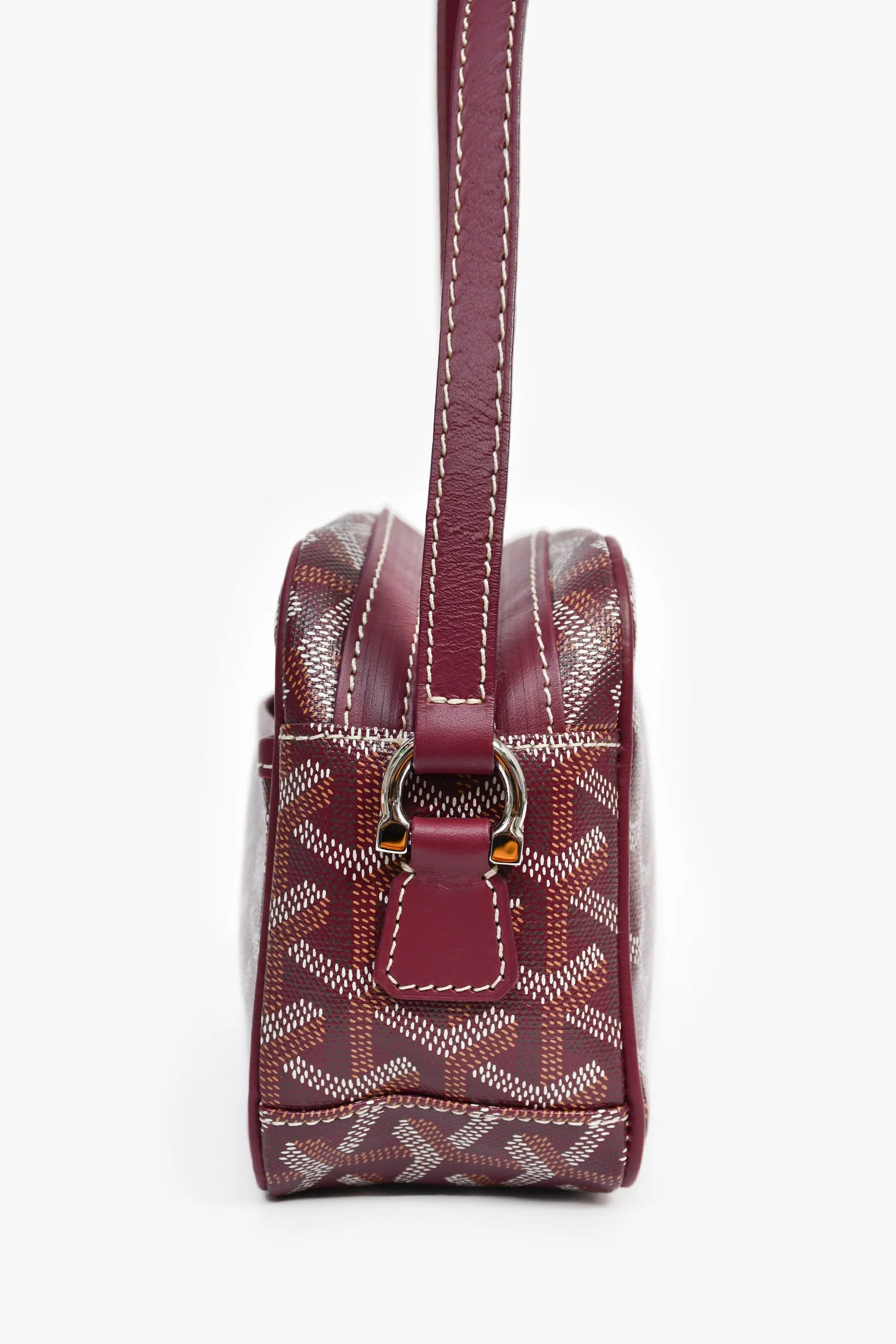 Goyard Burgundy Goyardine Canvas Cap-Vert PM Crossbody Bag - Image 3
