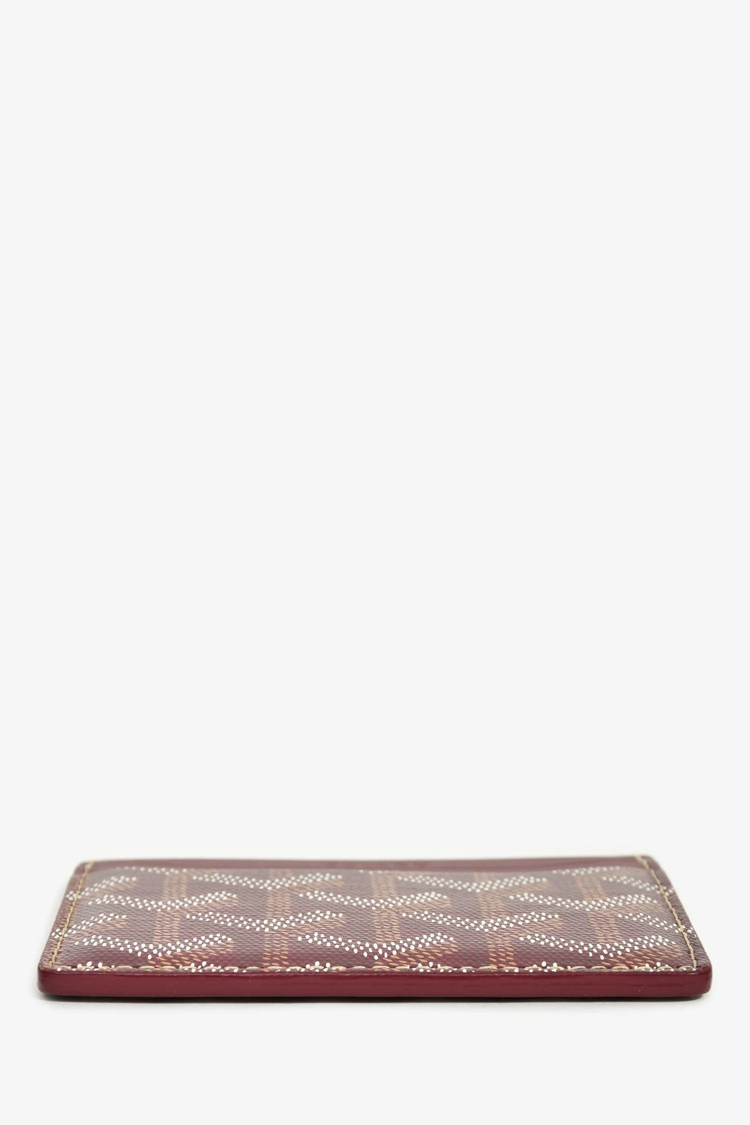Goyard Burgundy Goyardine Leather 'Saint-Sulpice' Card Holder - Image 5