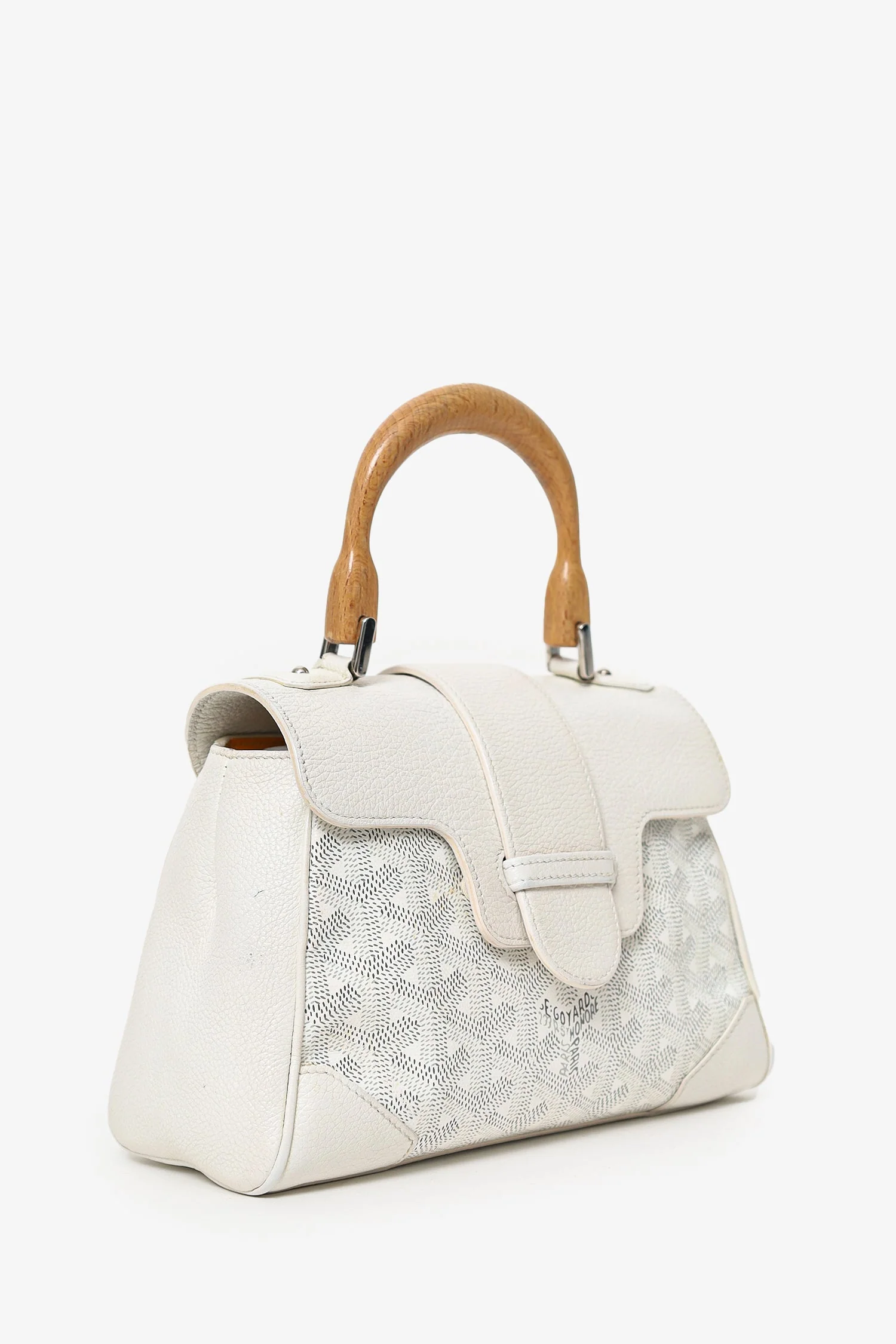 Goyard Cream Goyardine Mini Saigon Bag With Strap - Image 2