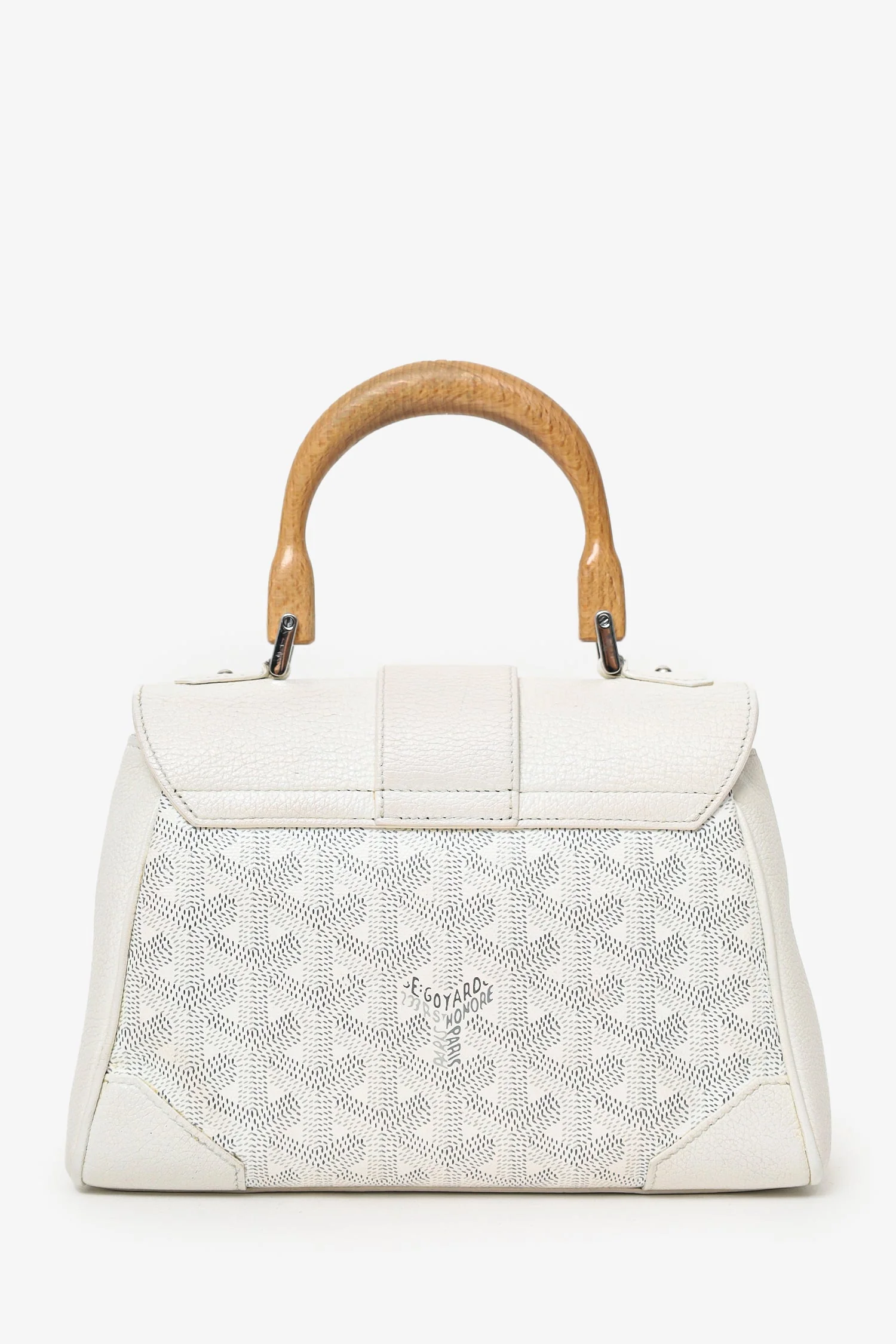 Goyard Cream Goyardine Mini Saigon Bag With Strap - Image 3
