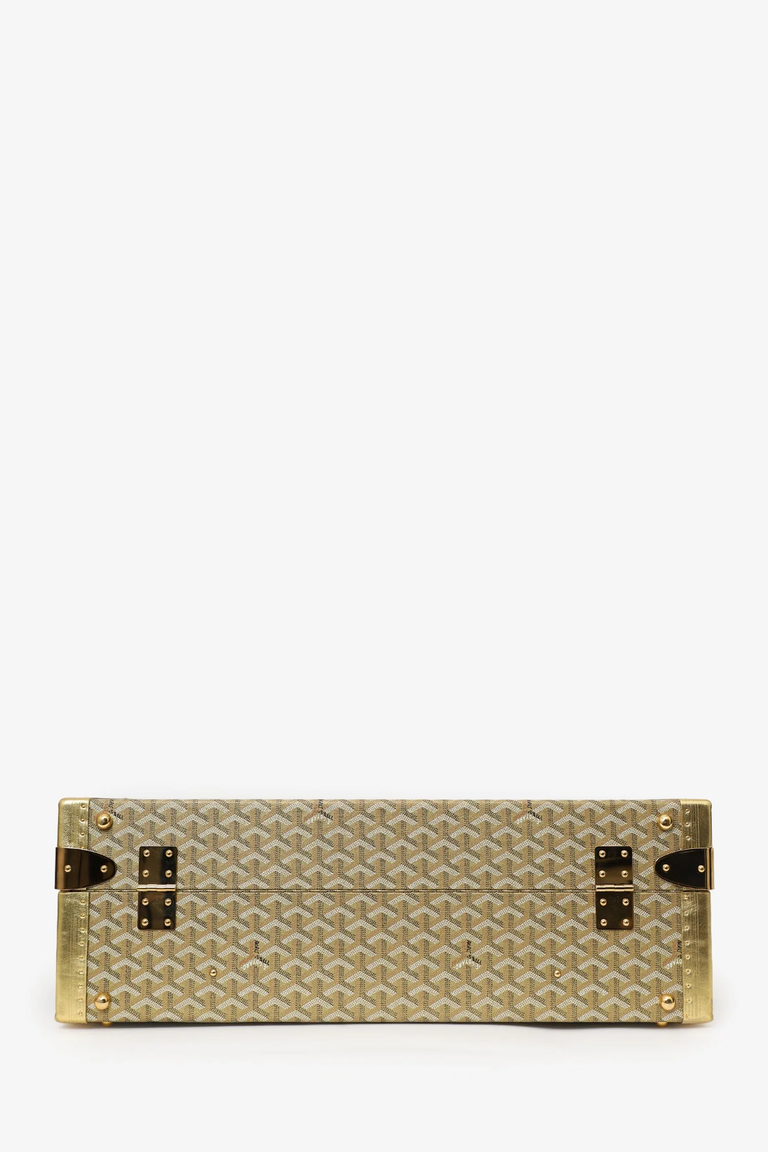 Goyard Gold Gold Goyardine Coated Canvas 'Grand Hotel 60' Trunk - Image 6