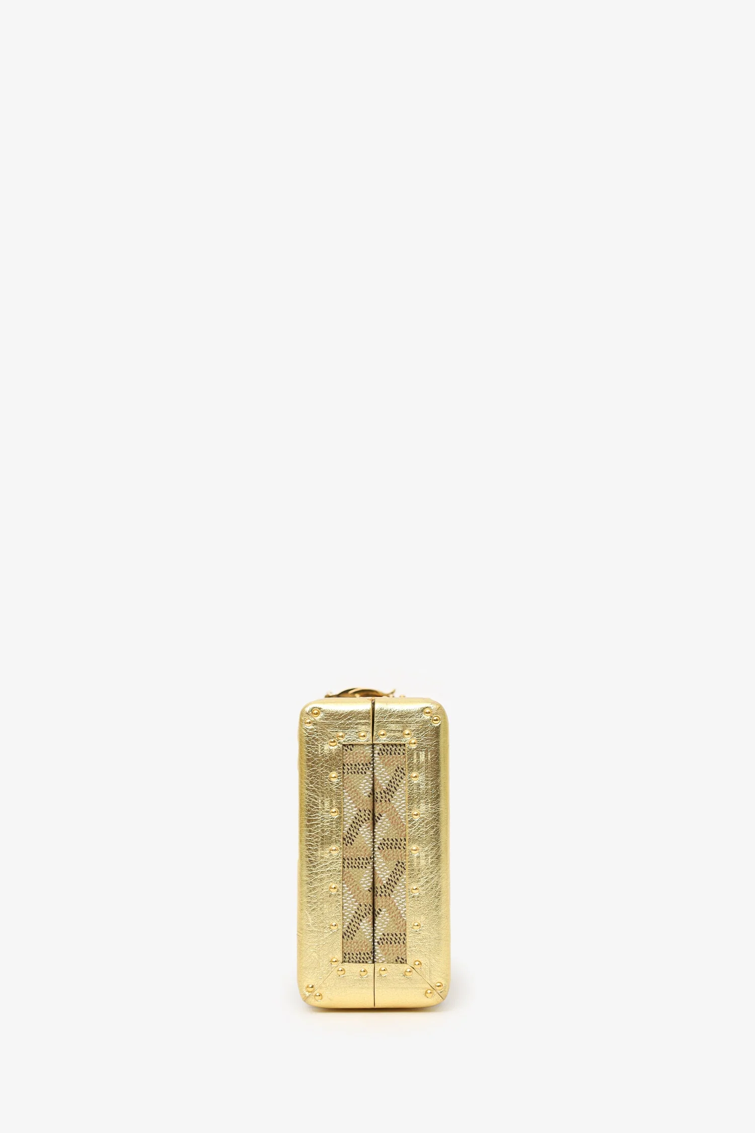 Goyard Gold Goyardine Coated Canvas Saint-Honore Trunk Bag With Strap - Image 4