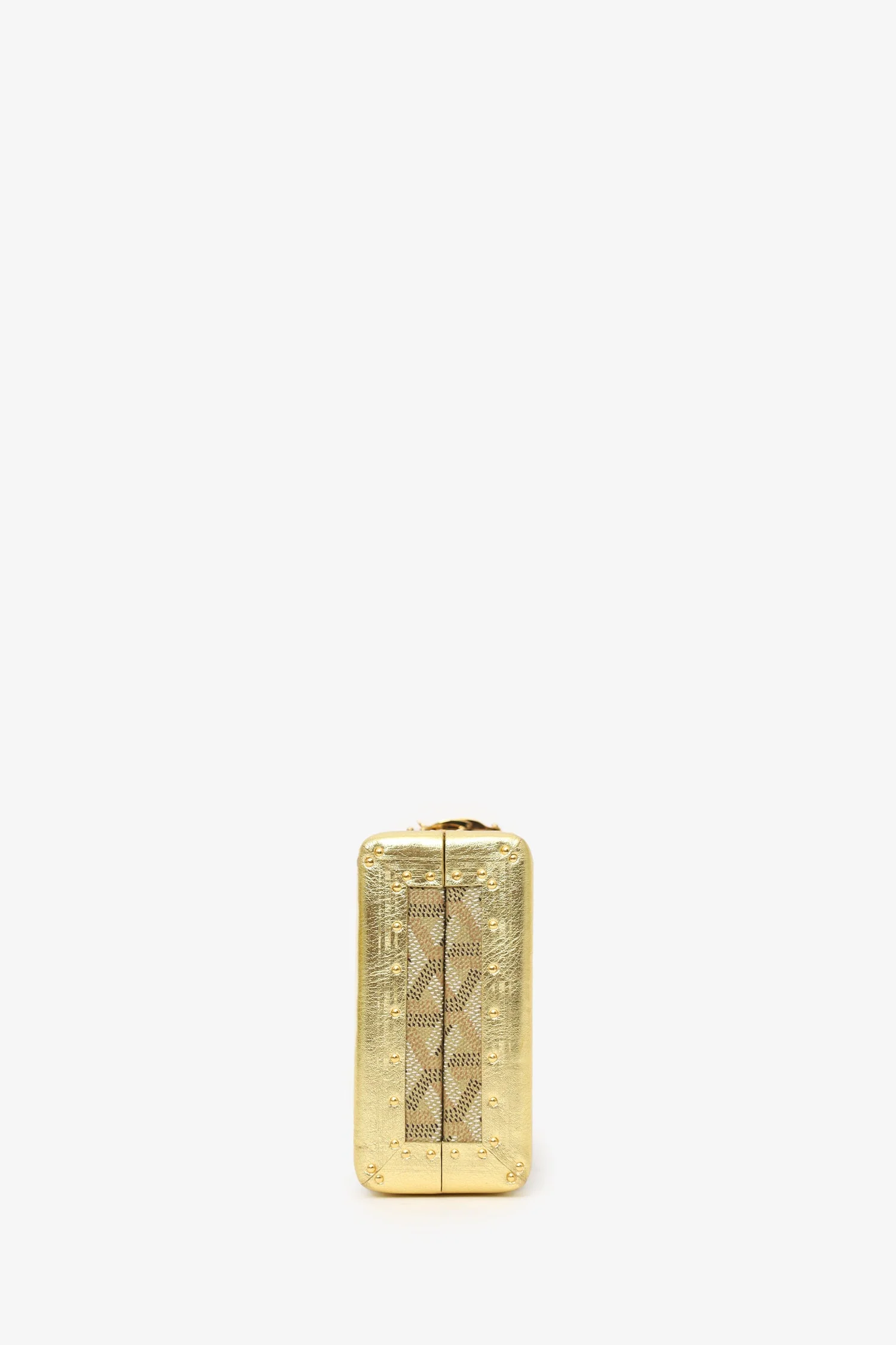 Goyard Gold Goyardine Coated Canvas Saint-Honore Trunk Bag With Strap - Image 6