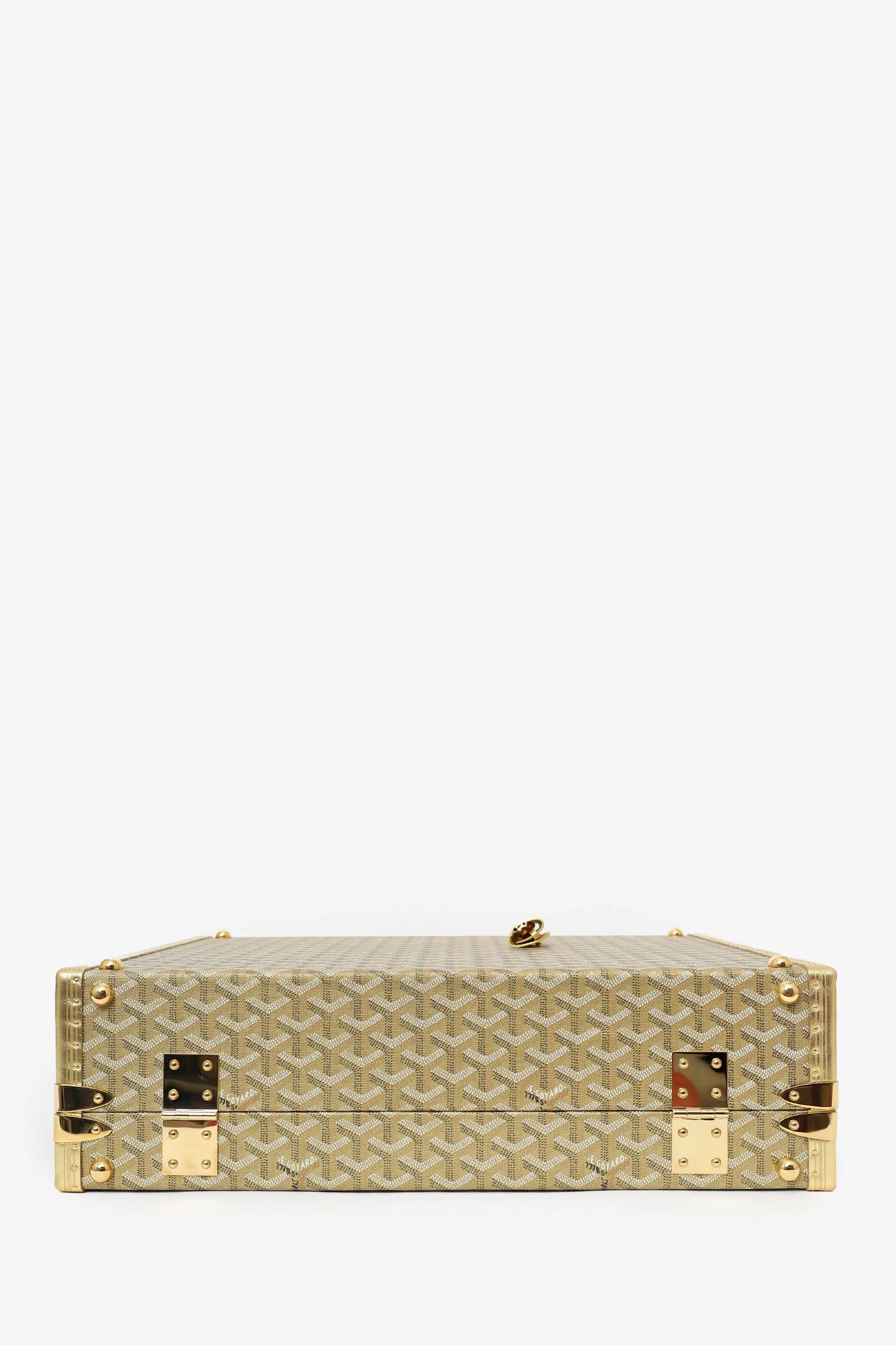 Goyard Gold Goyardine Manoir MM Briefcase With Key - Image 6
