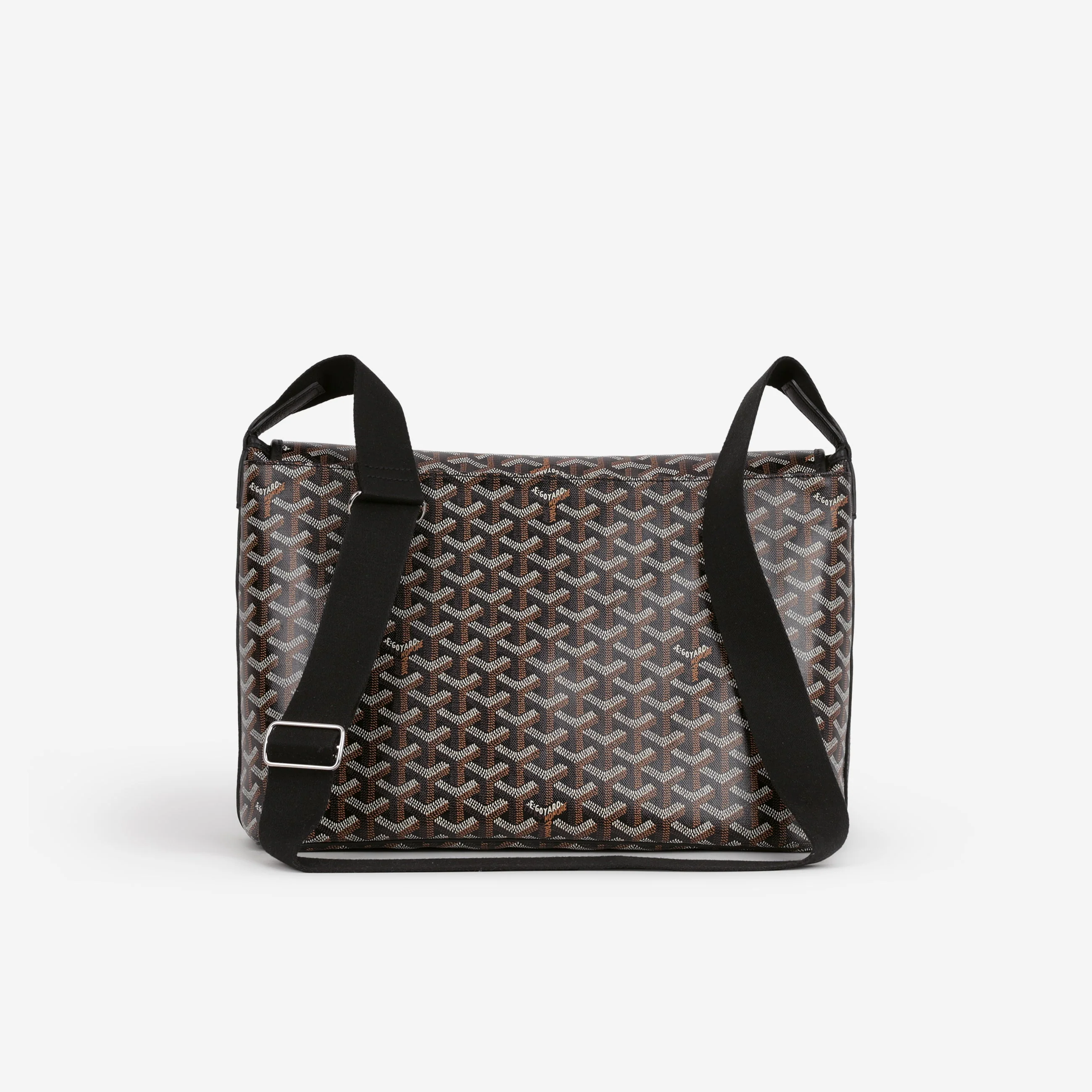 Goyard Capetien MM Messenger Bag - Black Goyardine | Palladium Hardware - Image 4
