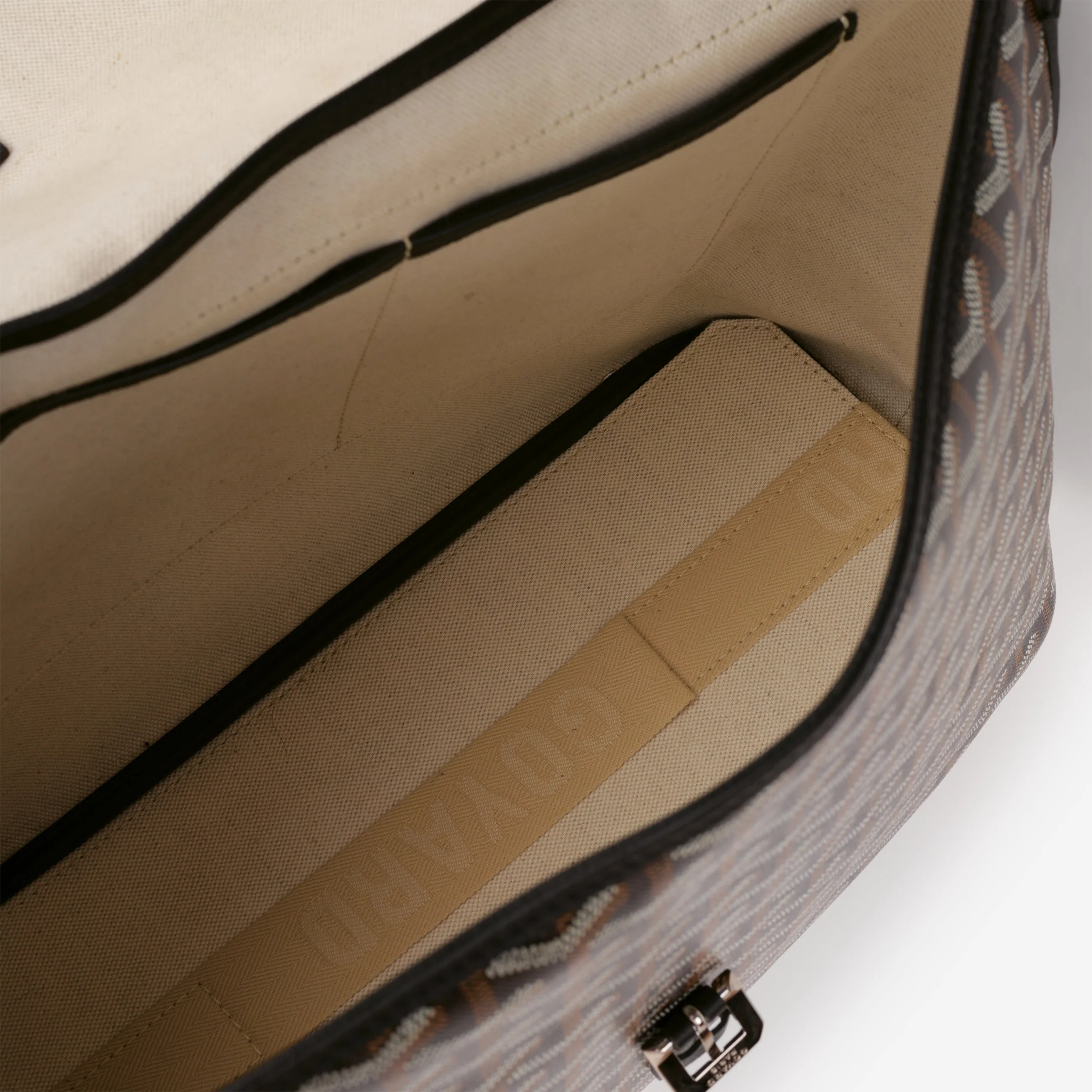 Goyard Capetien MM Messenger Bag - Black Goyardine | Palladium Hardware - Image 5