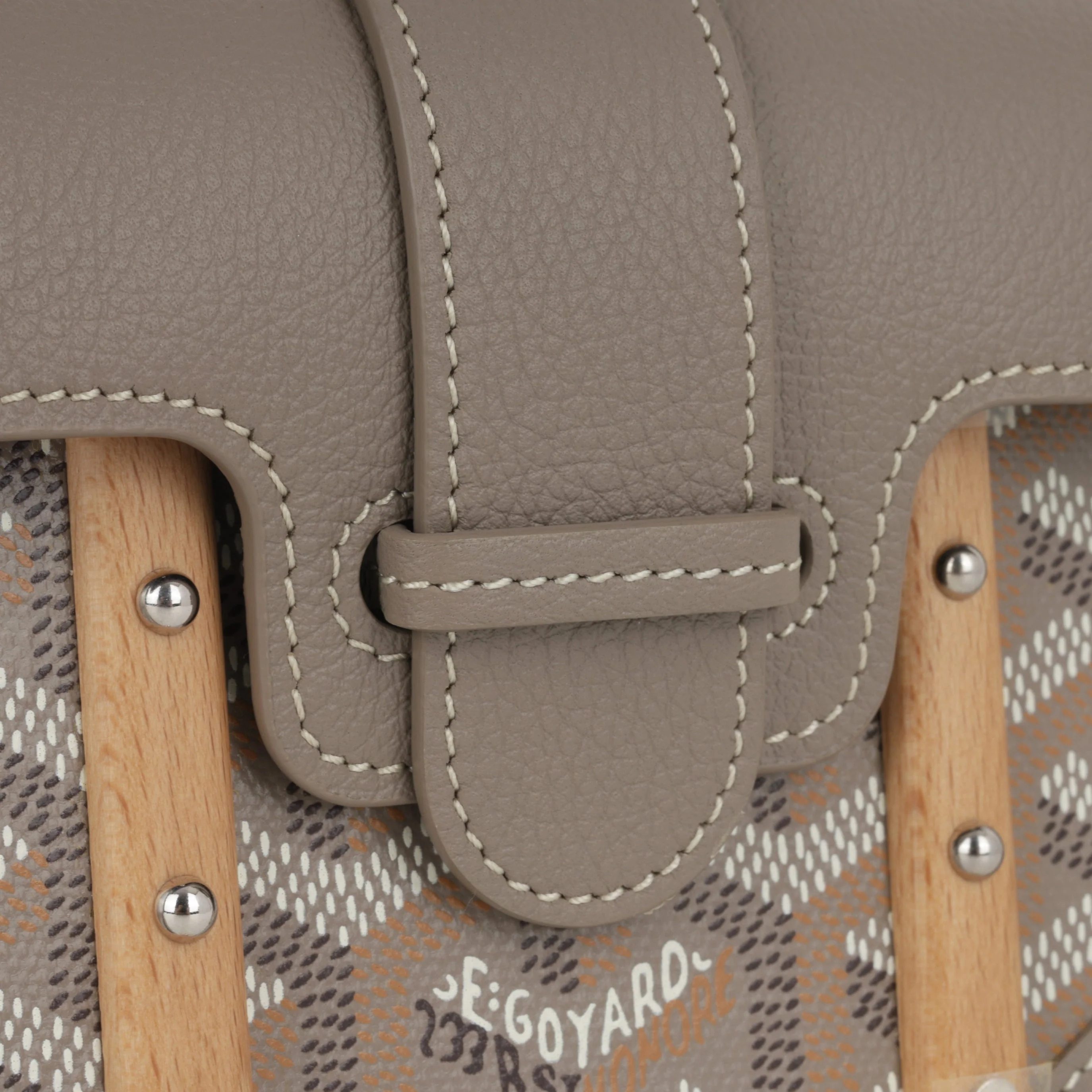 Goyard Nano Saïgon - Grey Goyardine / Grained Calfskin | Palladium Hardware (NWT) - Image 5
