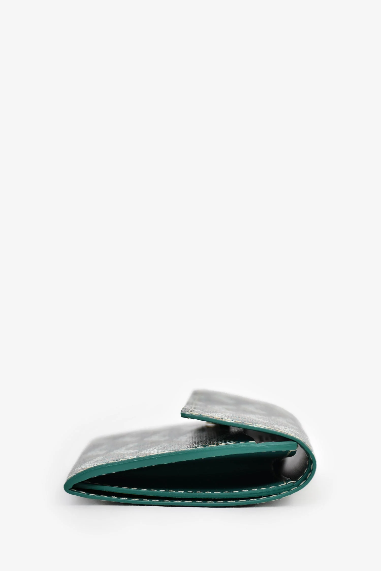 Goyard Green Coated Canvas 'Marigny' Compact Wallet - Image 3