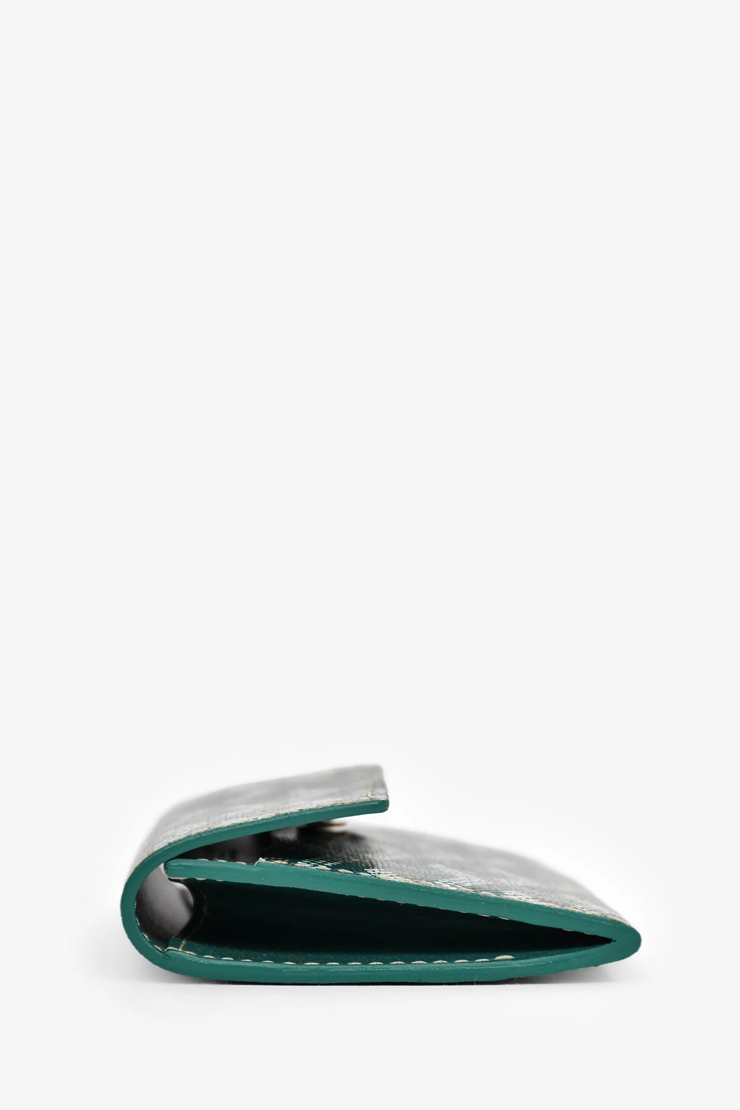 Goyard Green Coated Canvas 'Marigny' Compact Wallet - Image 4